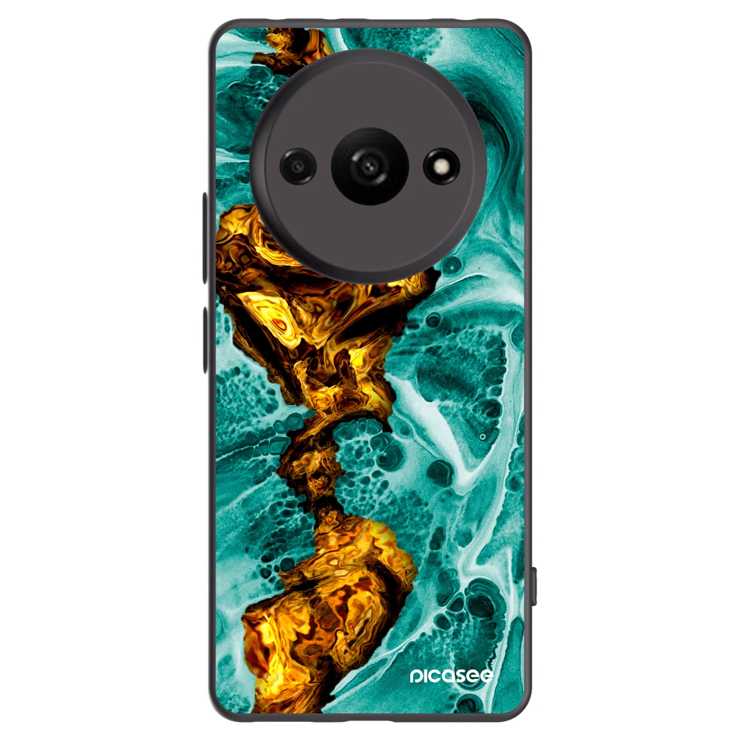 Picasee silikonowe czarne etui na Xiaomi Redmi A3 - Goldsky