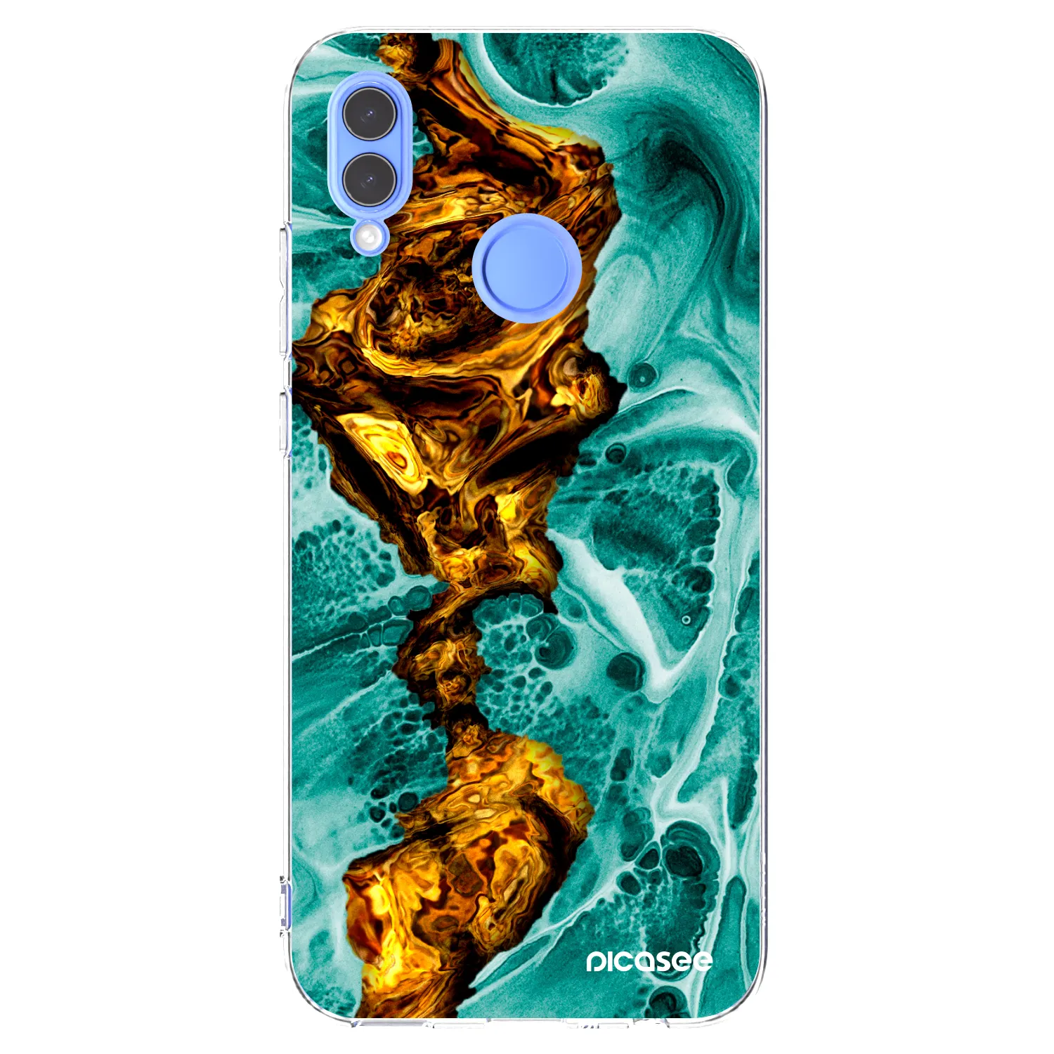 Picasee silikonowe przeźroczyste etui na Honor 10 Lite - Goldsky