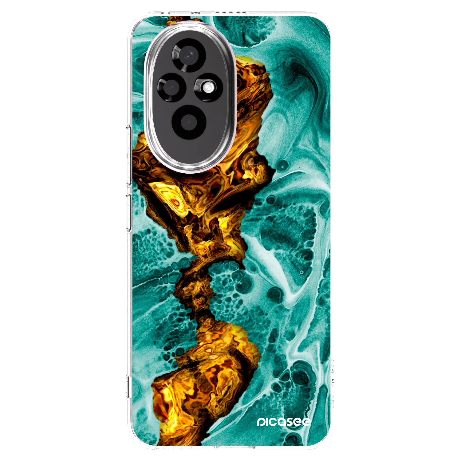 Picasee silikonowe przeźroczyste etui na Honor 200 Pro 5G - Goldsky