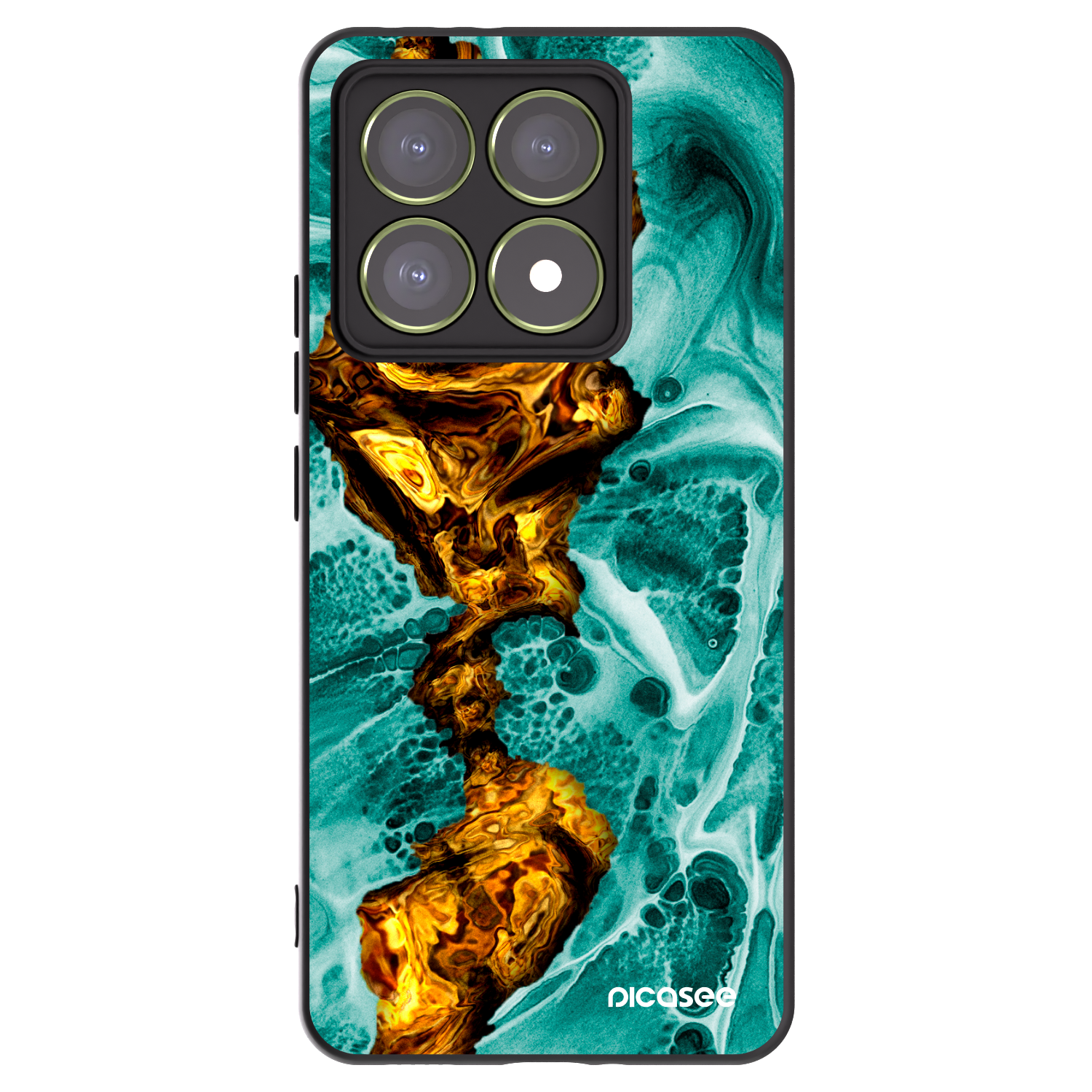 Picasee silikonowe czarne etui na Xiaomi 14T - Goldsky