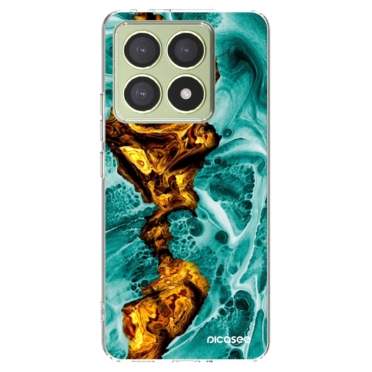Picasee silikonowe przeźroczyste etui na Xiaomi 14T - Goldsky