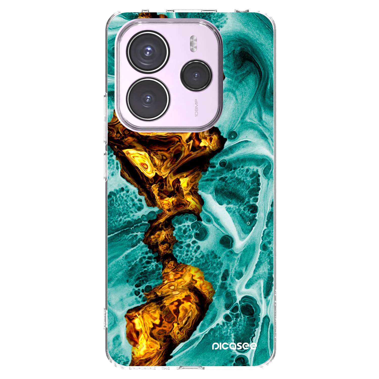 Picasee silikonowe przeźroczyste etui na Xiaomi Redmi Note 14 5G - Goldsky