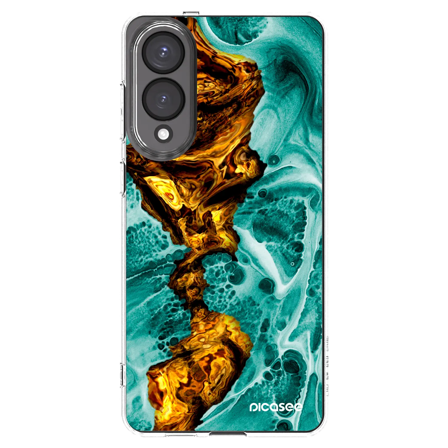 Picasee silikonowe przeźroczyste etui na Samsung Galaxy S25 Edge 5G - Goldsky