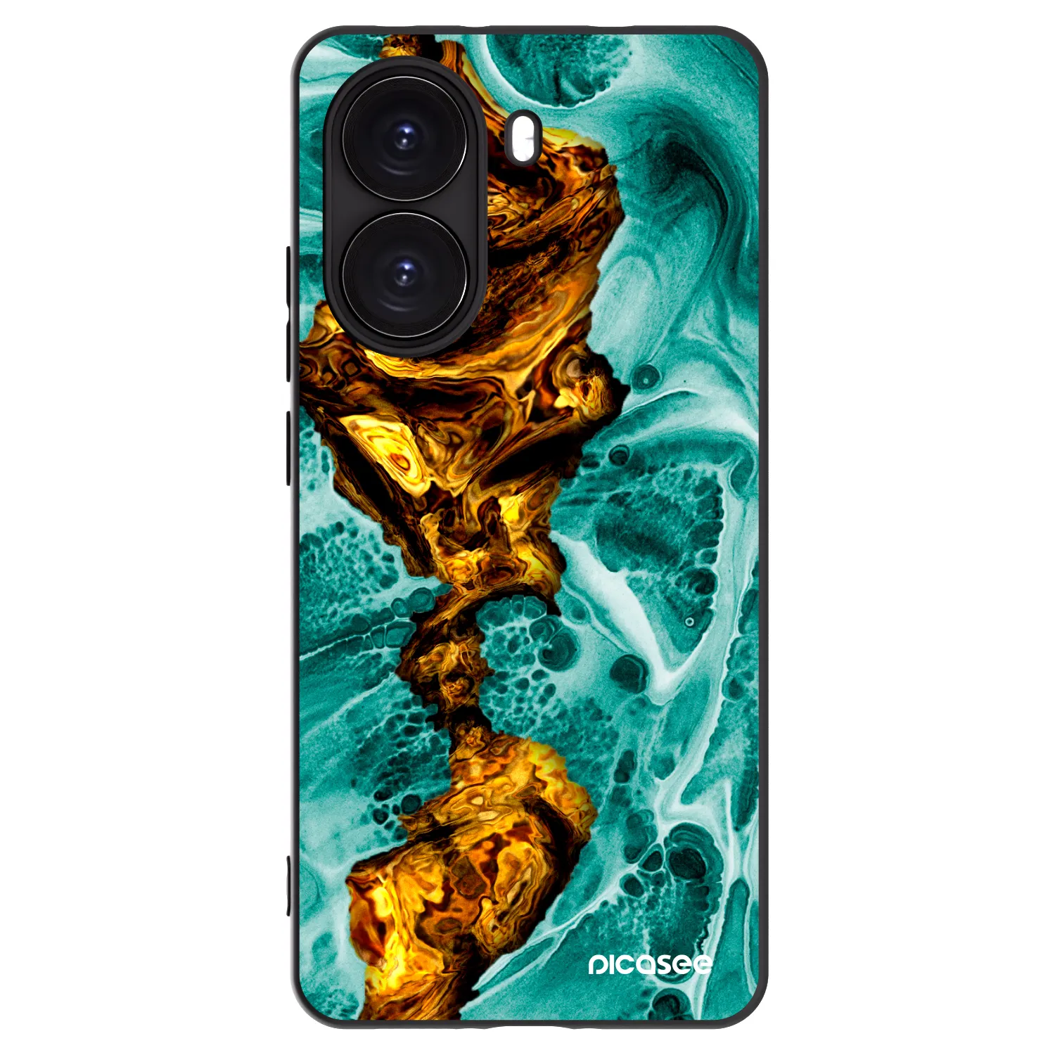 Picasee silikonowe czarne etui na Xiaomi Poco X7 Pro 5G - Goldsky