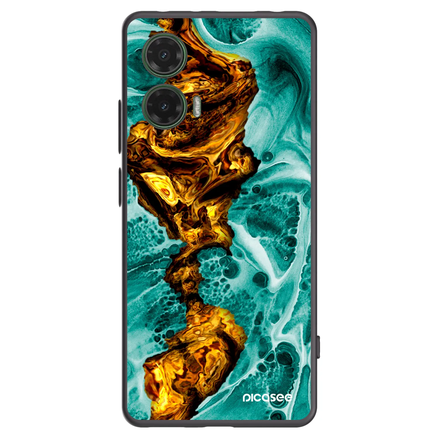 Picasee silikonowe czarne etui na Motorola Moto G35 5G - Goldsky