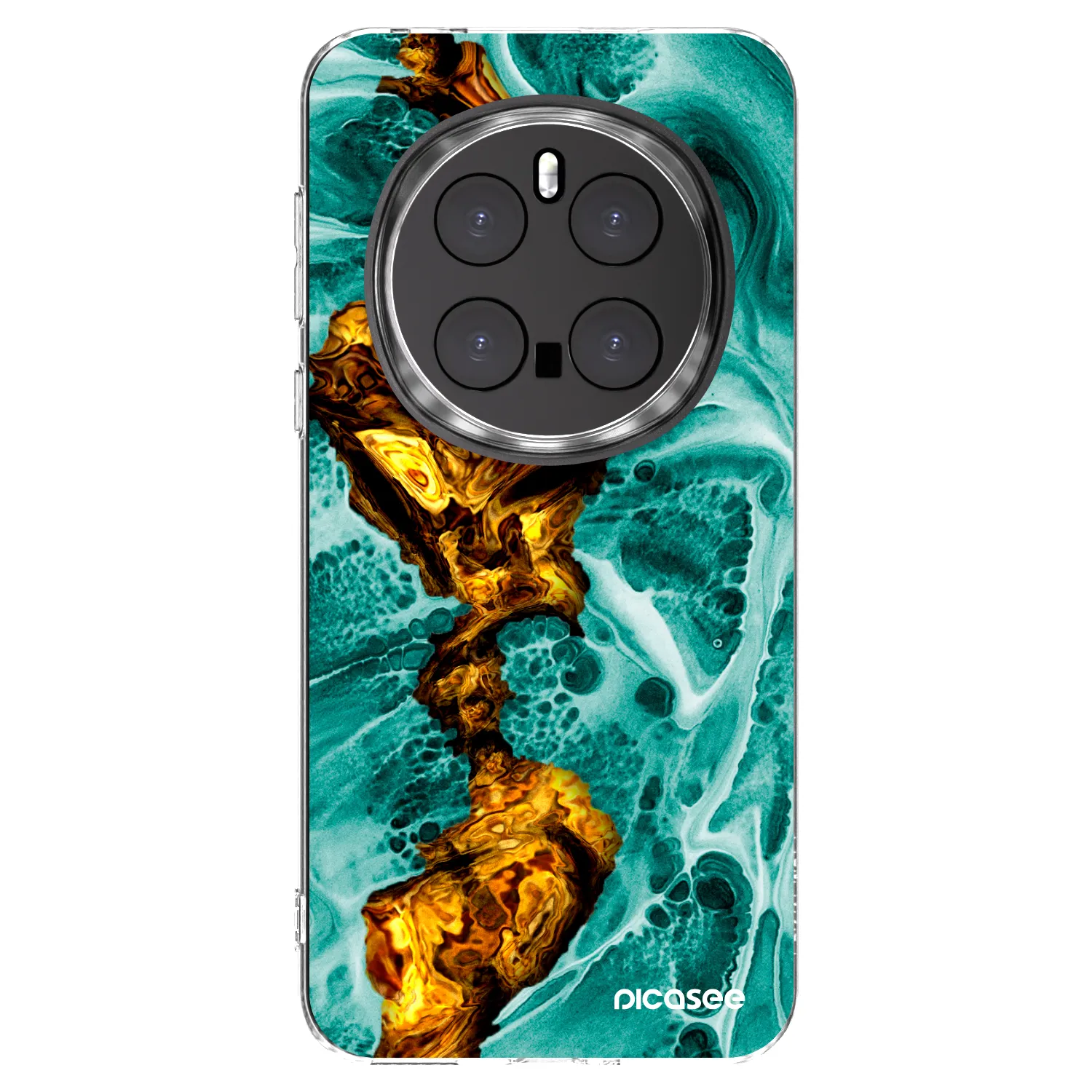Picasee silikonowe przeźroczyste etui na Honor Magic7 Pro 5G - Goldsky