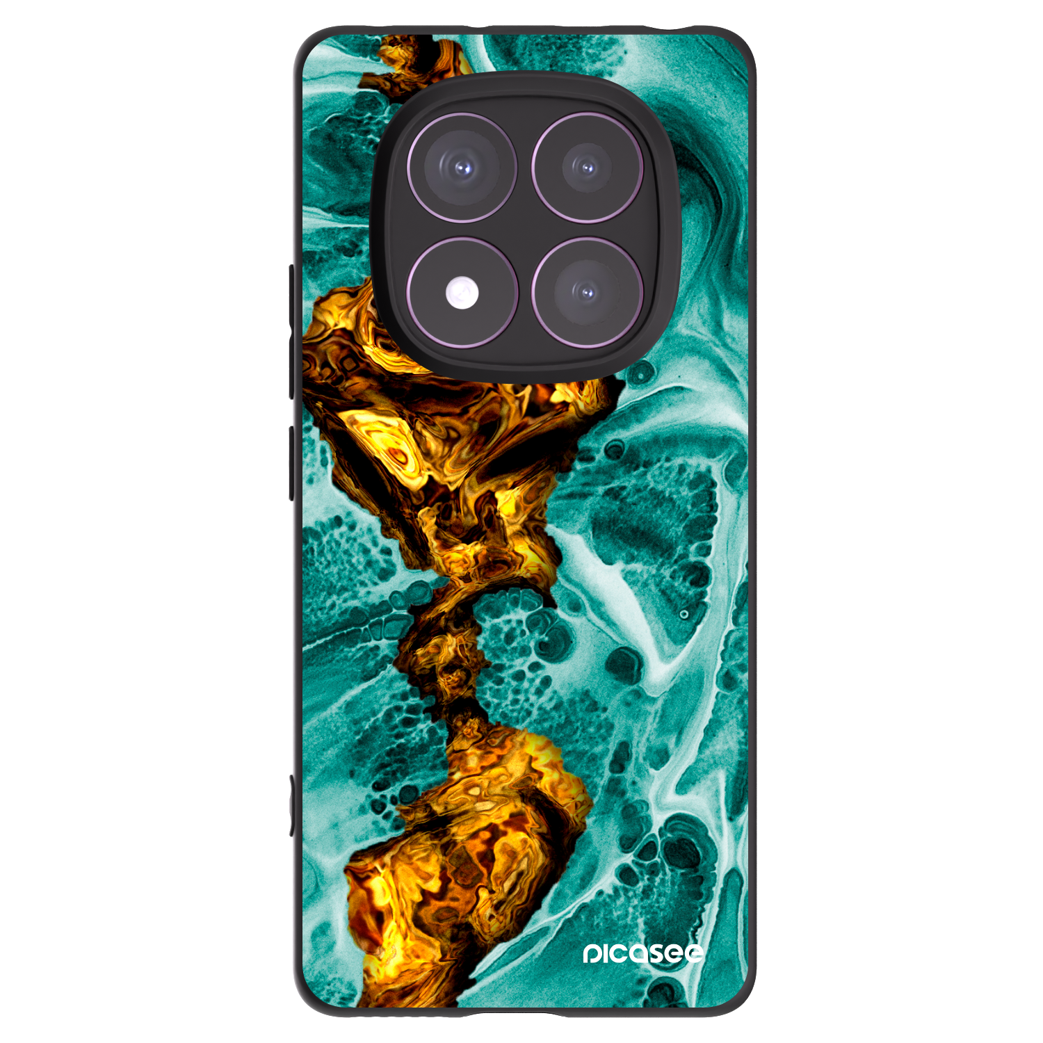 Picasee silikonowe czarne etui na Xiaomi Redmi Note 14 Pro 4G - Goldsky