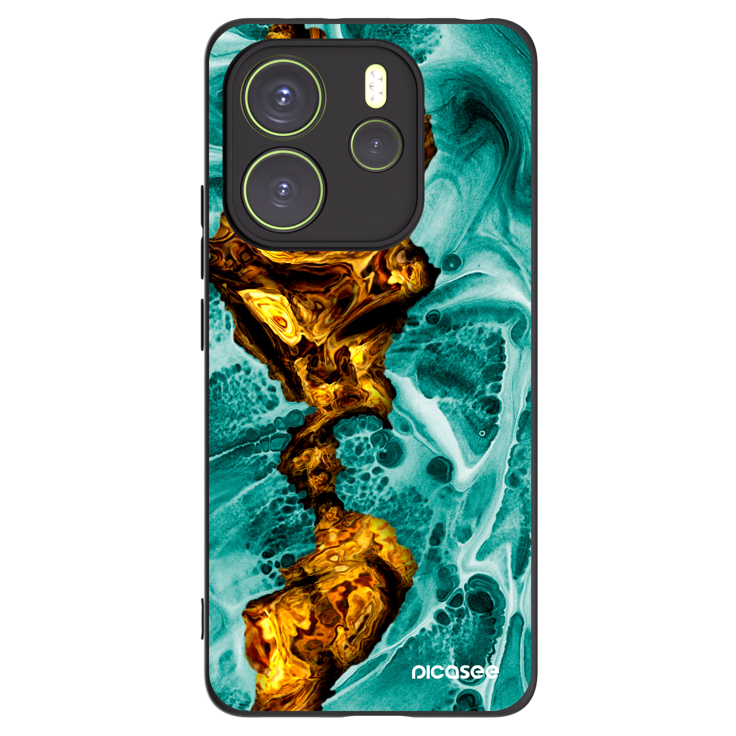 Picasee silikonowe czarne etui na Xiaomi Redmi Note 14 4G - Goldsky