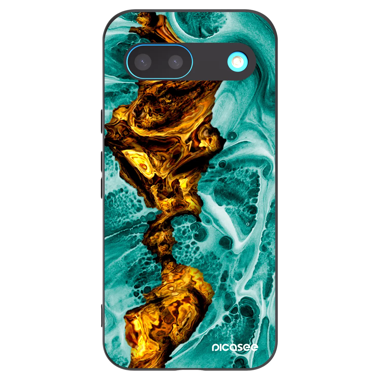 Picasee silikonowe czarne etui na Google Pixel 8 - Goldsky