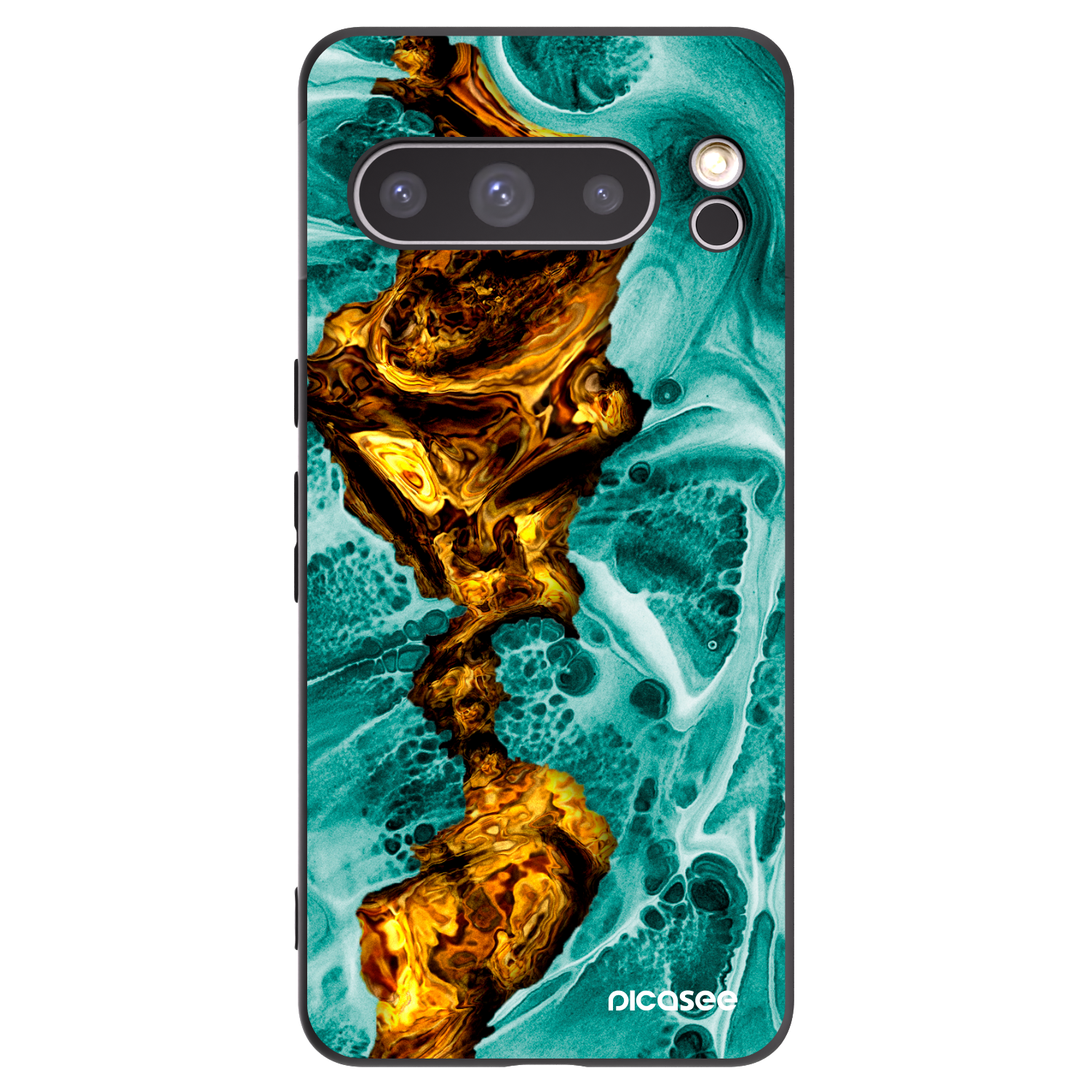 Picasee silikonowe czarne etui na Google Pixel 8 Pro - Goldsky