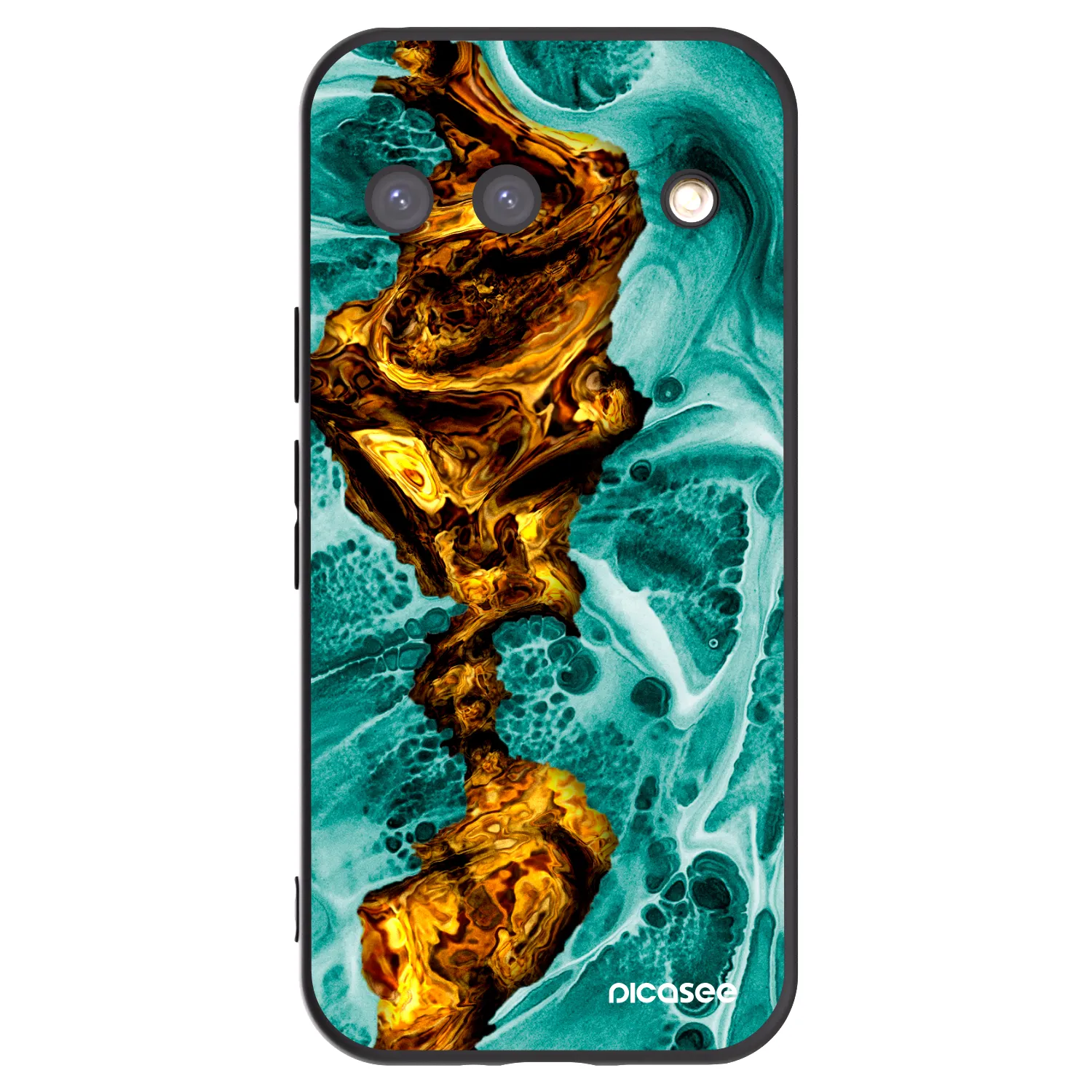 Picasee silikonowe czarne etui na Google Pixel 9 - Goldsky