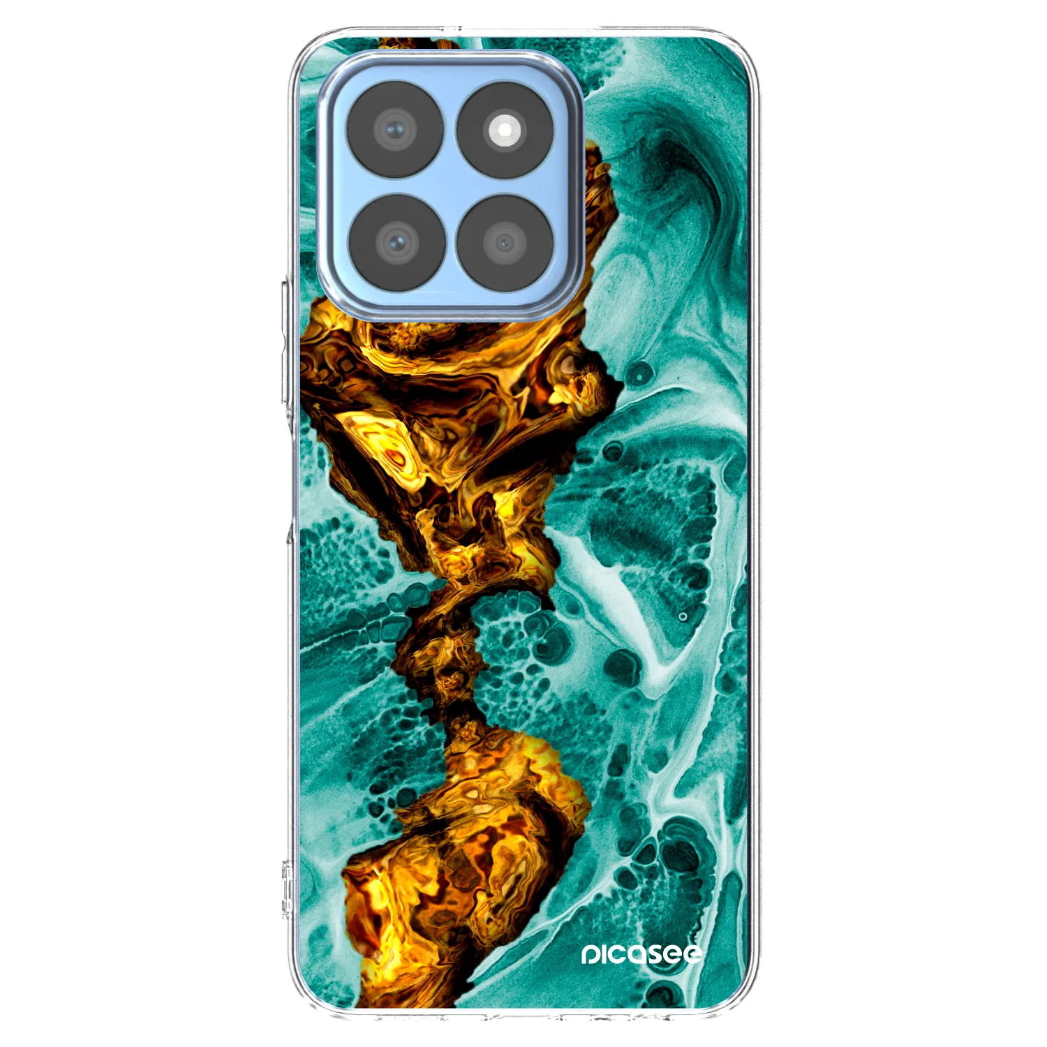 Picasee silikonowe przeźroczyste etui na Honor X8c - Goldsky