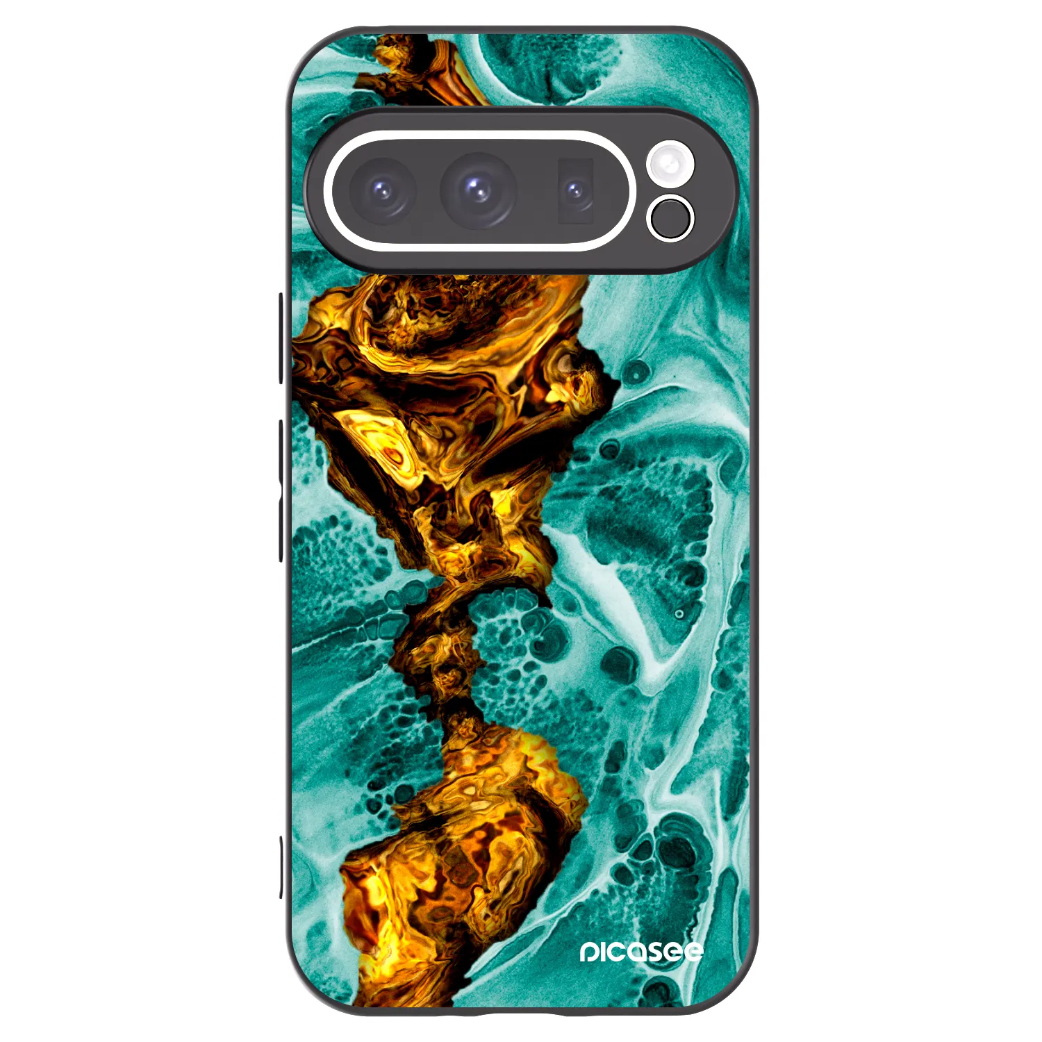 Picasee silikonowe czarne etui na Google Pixel 9 Pro - Goldsky