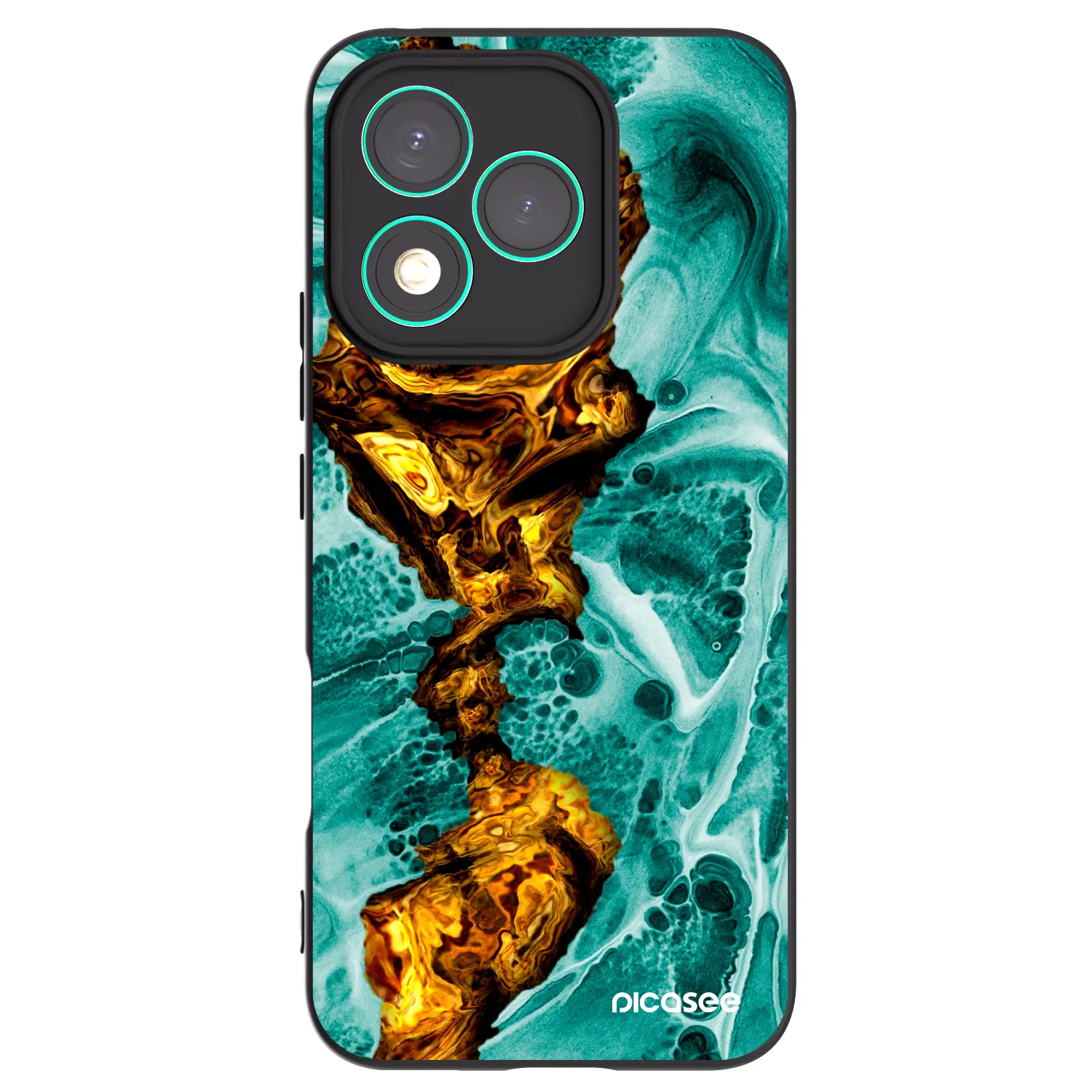 Picasee silikonowe czarne etui na Honor 400 Lite 5G - Goldsky