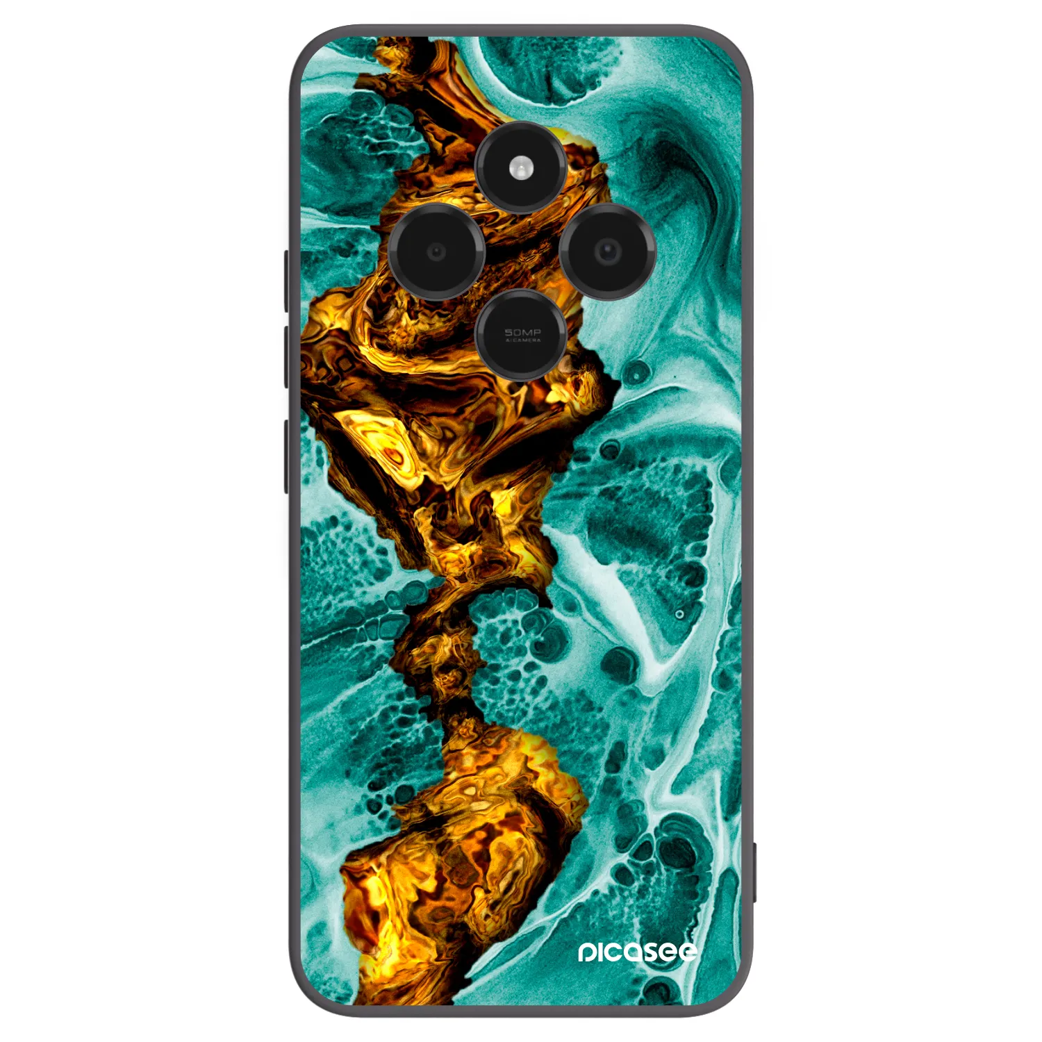 Picasee silikonowe czarne etui na Xiaomi Poco C75 - Goldsky