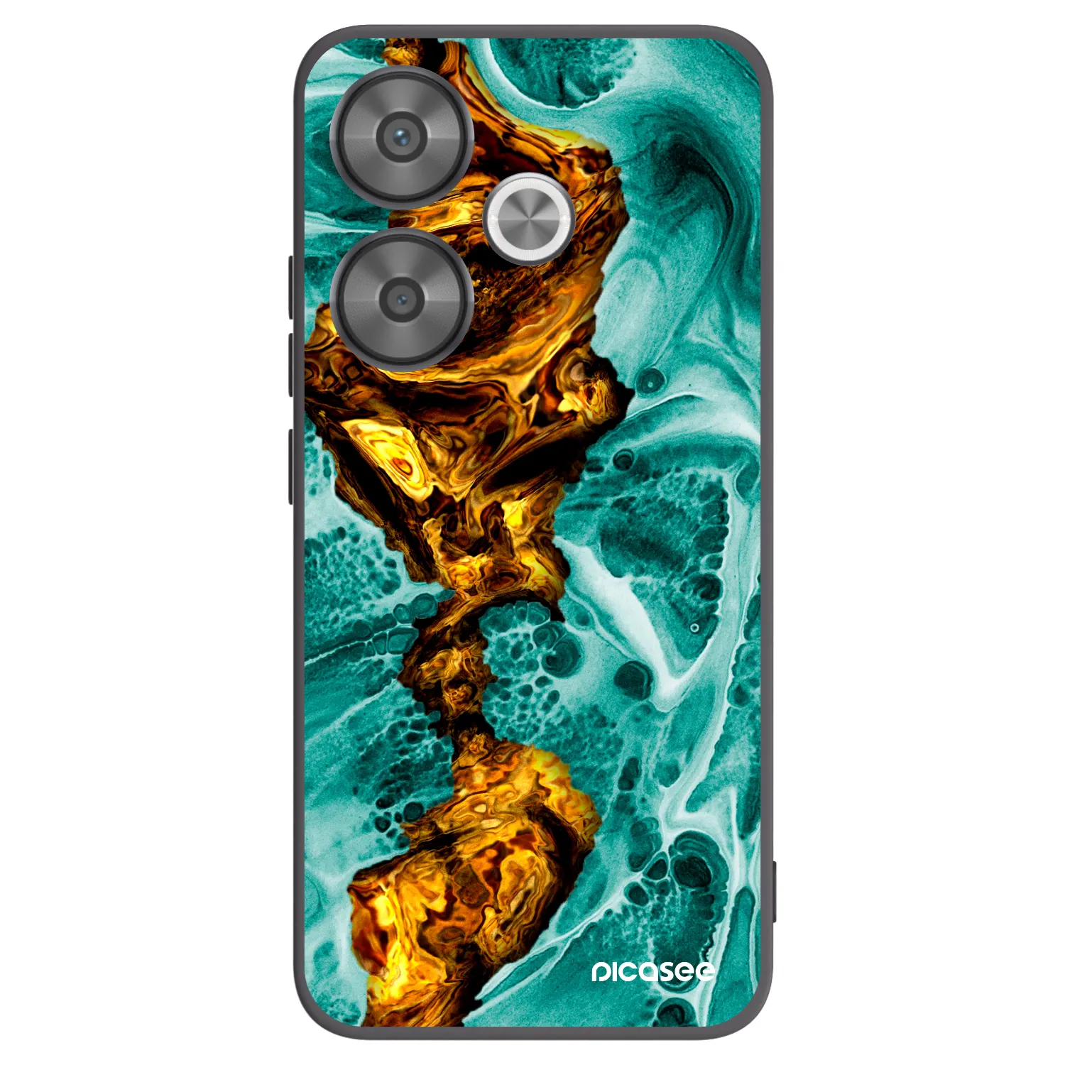 Picasee silikonowe czarne etui na Xiaomi Poco F6 - Goldsky