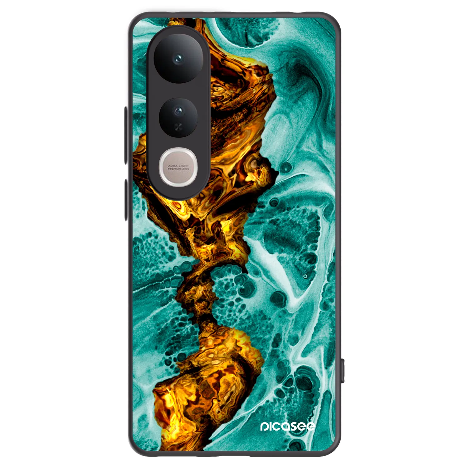 Picasee silikonowe czarne etui na Vivo V50 Lite 5G - Goldsky