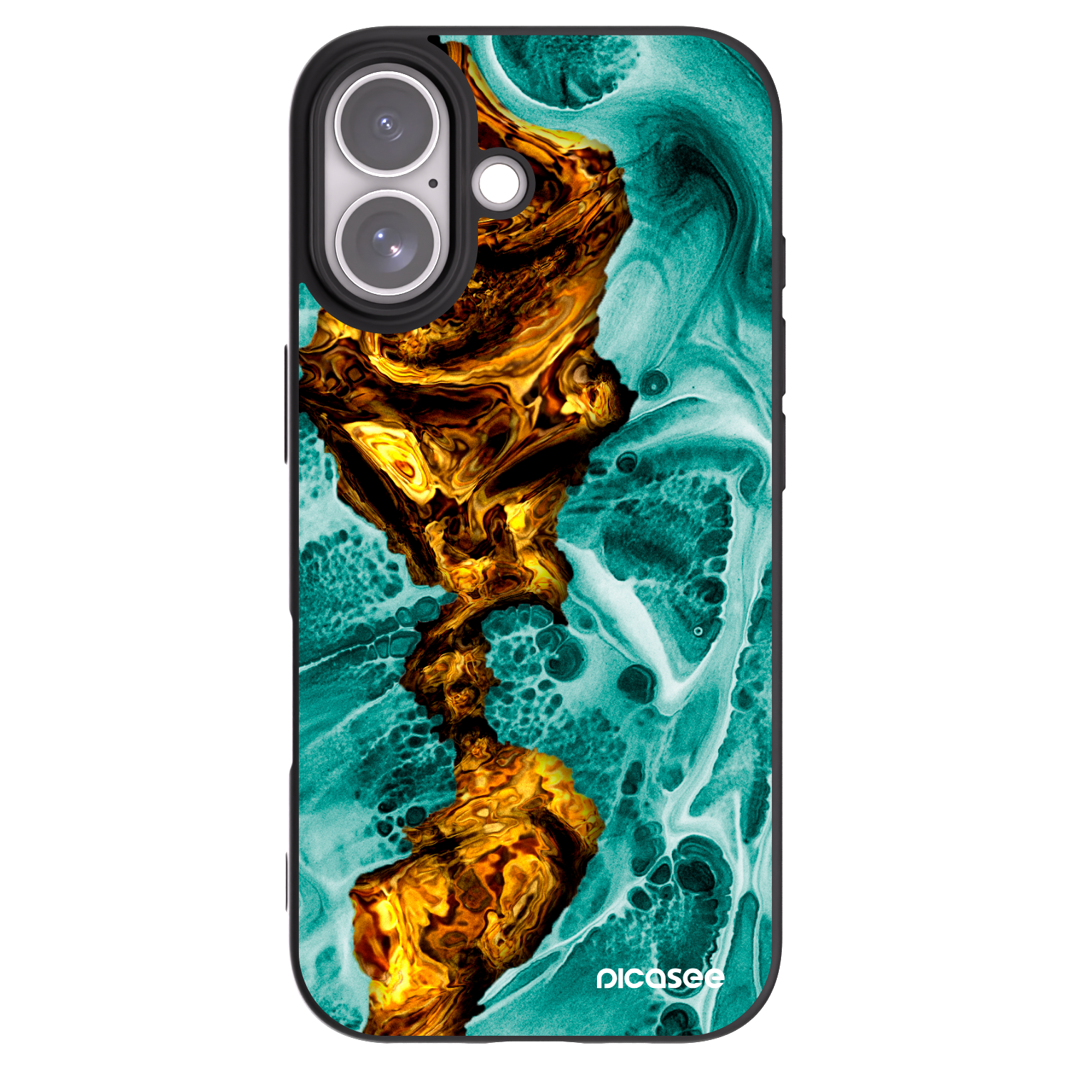 Picasee silikonowe czarne etui na Apple iPhone 17 - Goldsky