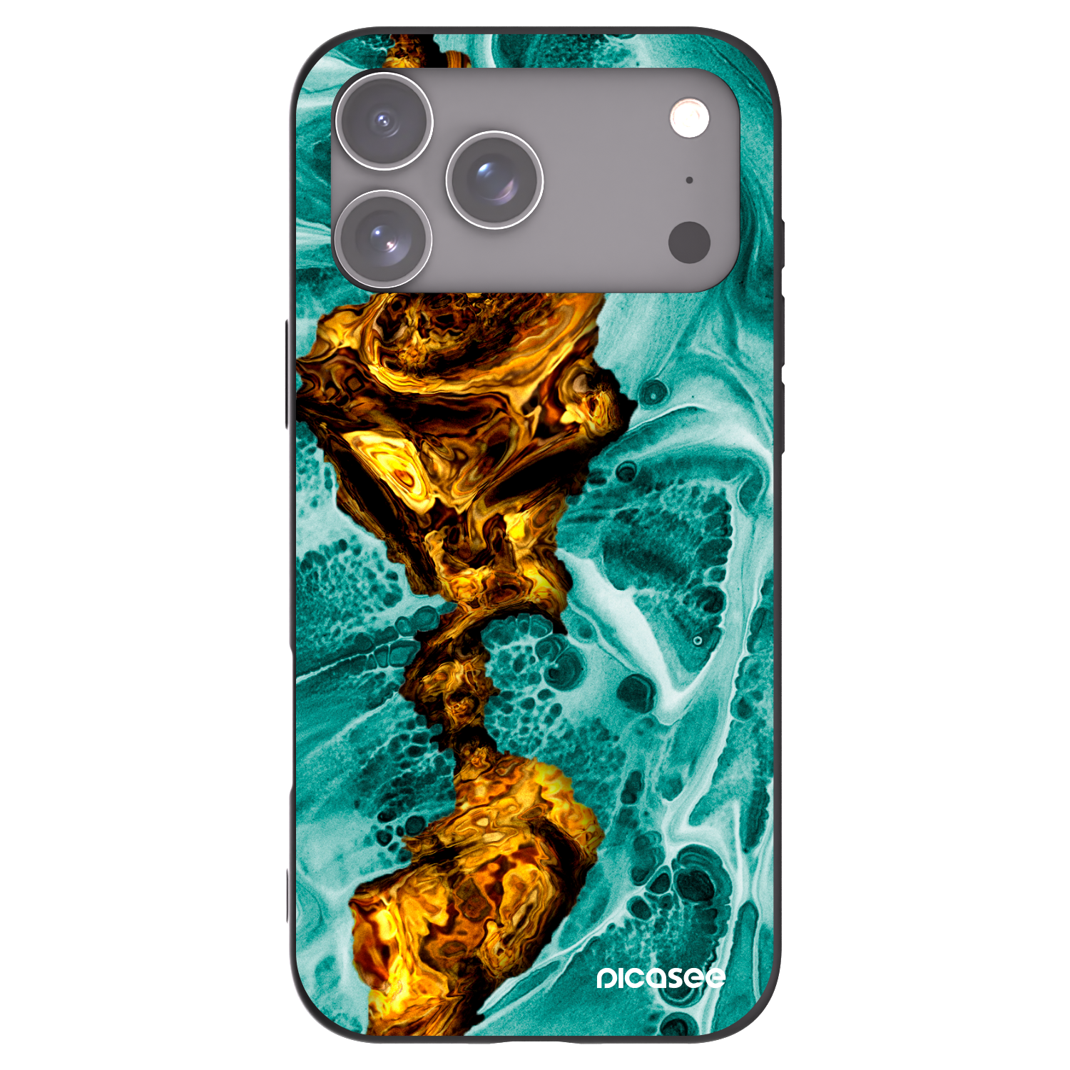 Picasee silikonowe czarne etui na Apple iPhone 17 Pro Max - Goldsky