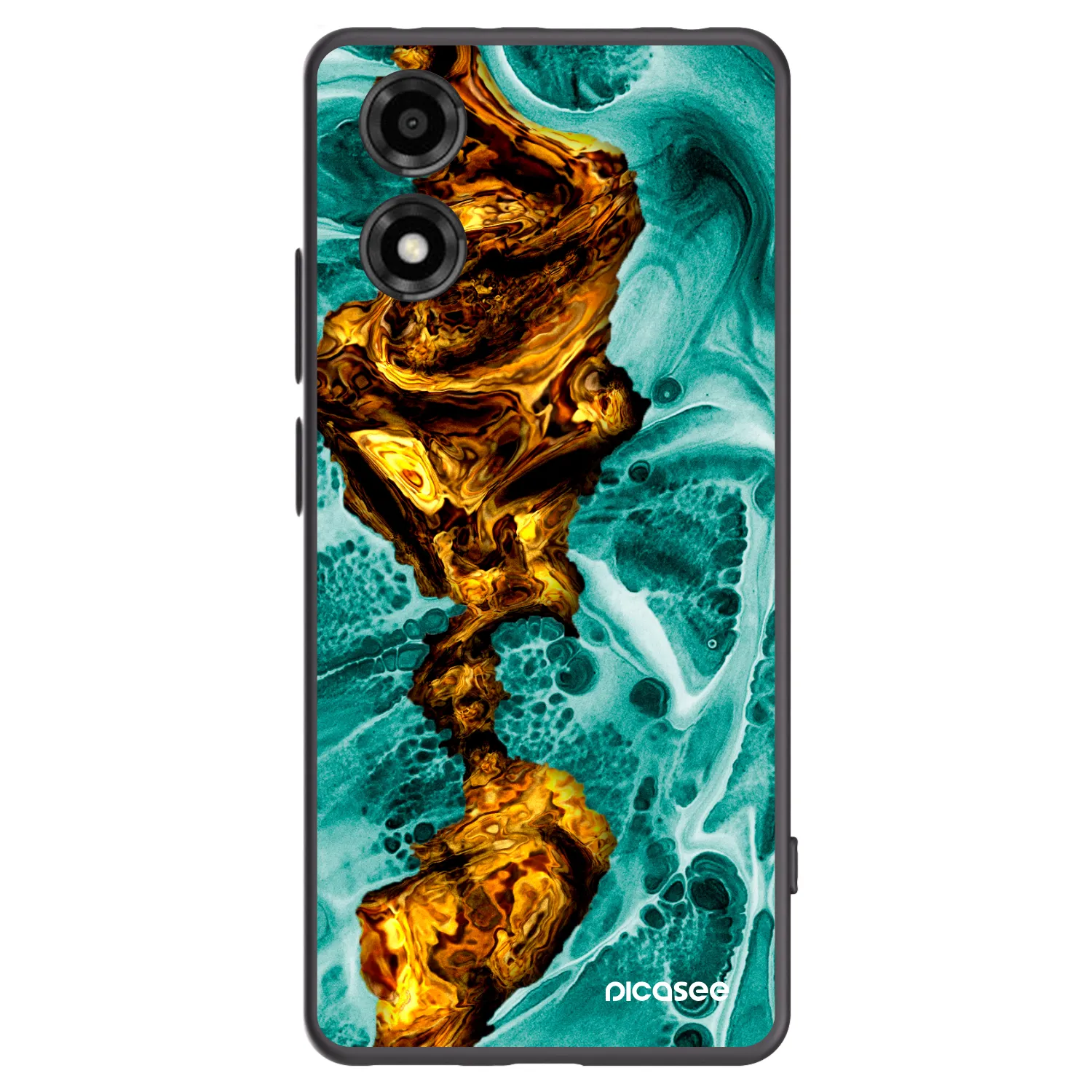 Picasee silikonowe czarne etui na Motorola Moto E14 - Goldsky