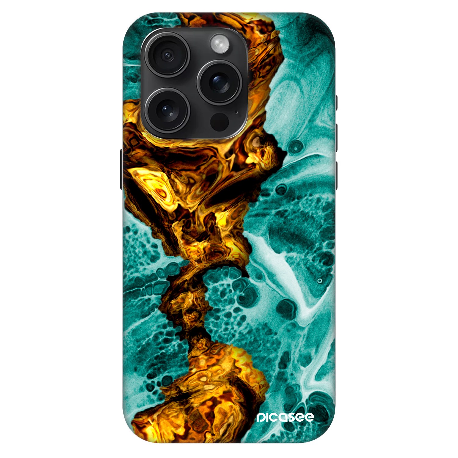 Picasee Fashion Case MagSafe na Apple iPhone 15 Pro - Goldsky