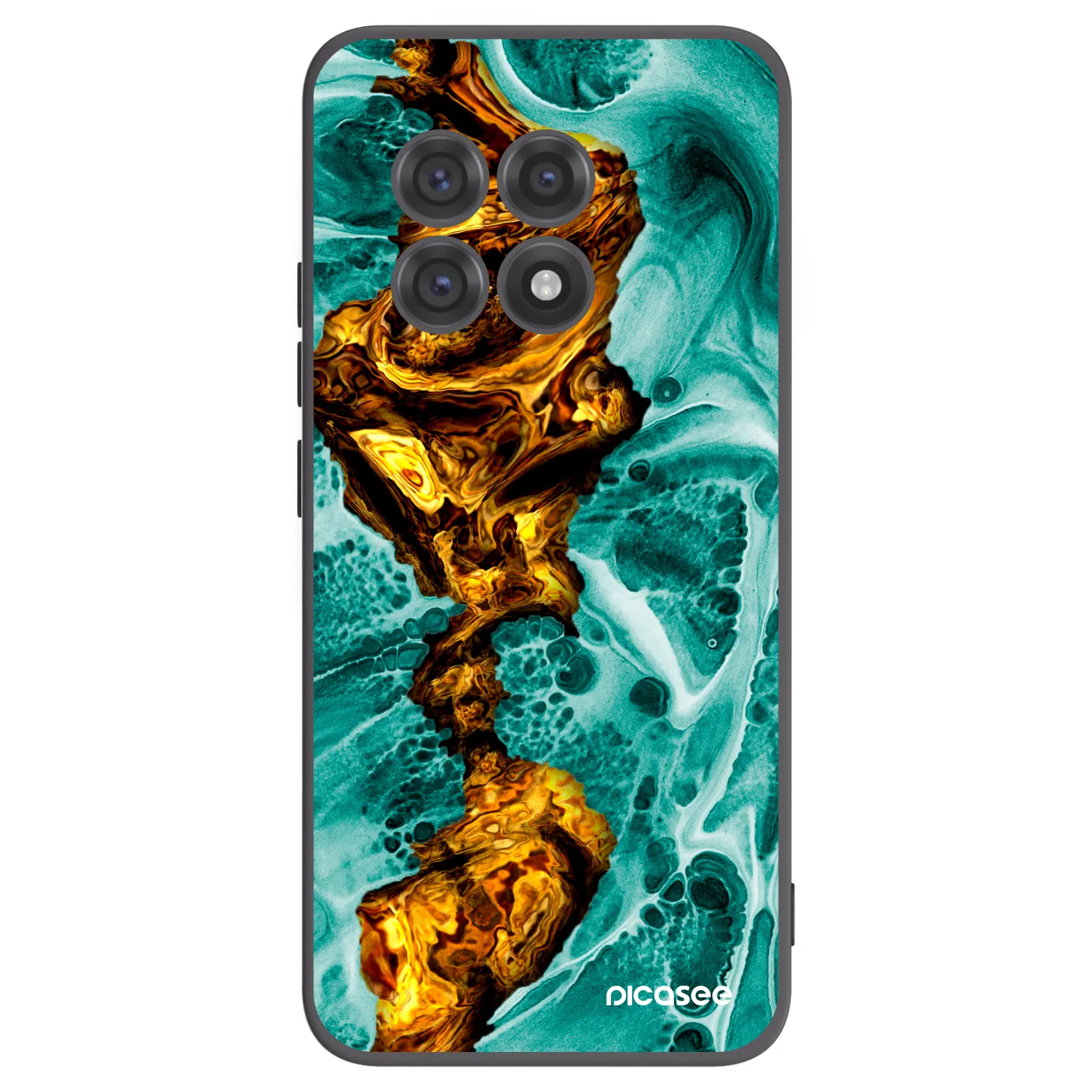 Picasee silikonowe czarne etui na OnePlus 13R 5G - Goldsky