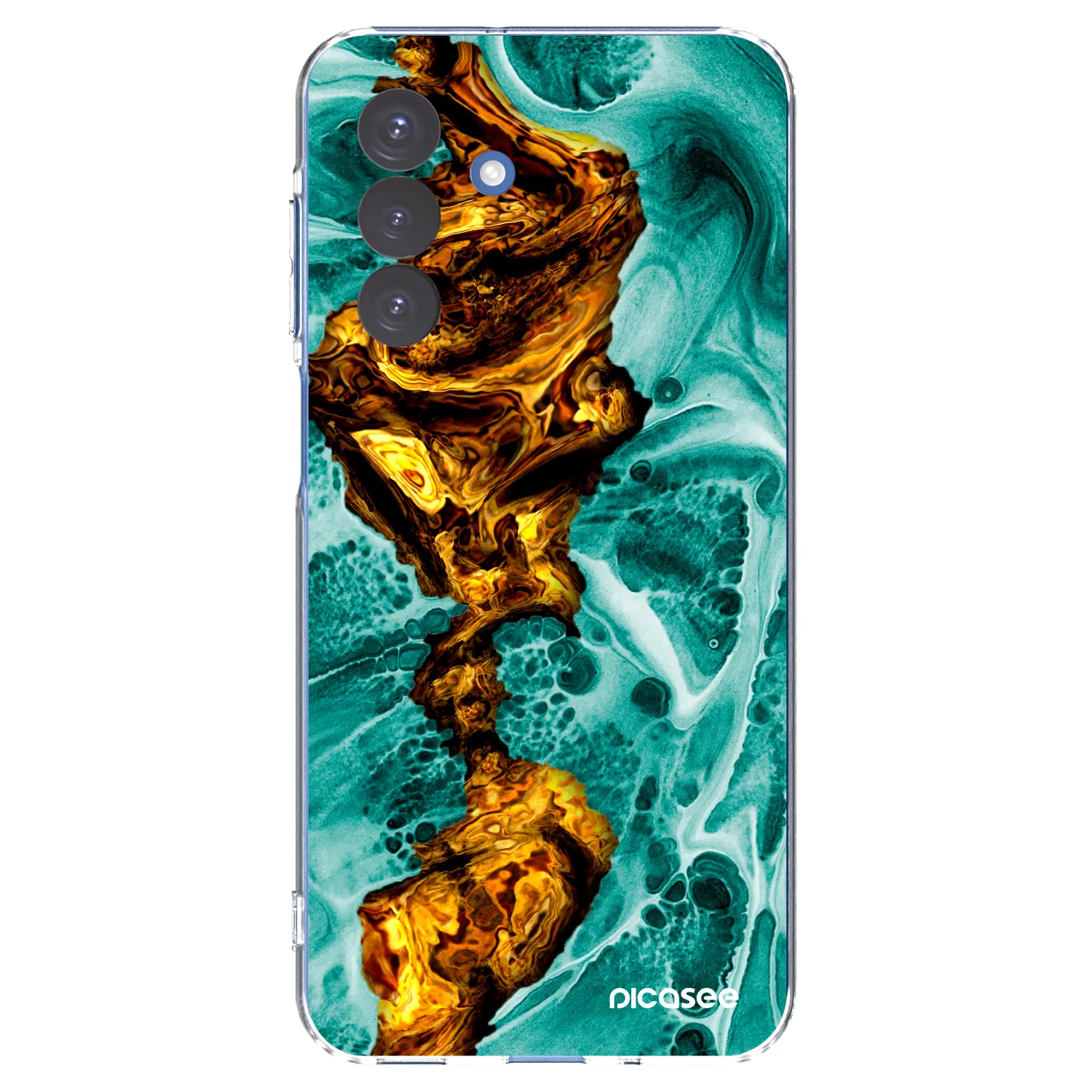 Picasee silikonowe przeźroczyste etui na Samsung Galaxy A17 5G - Goldsky