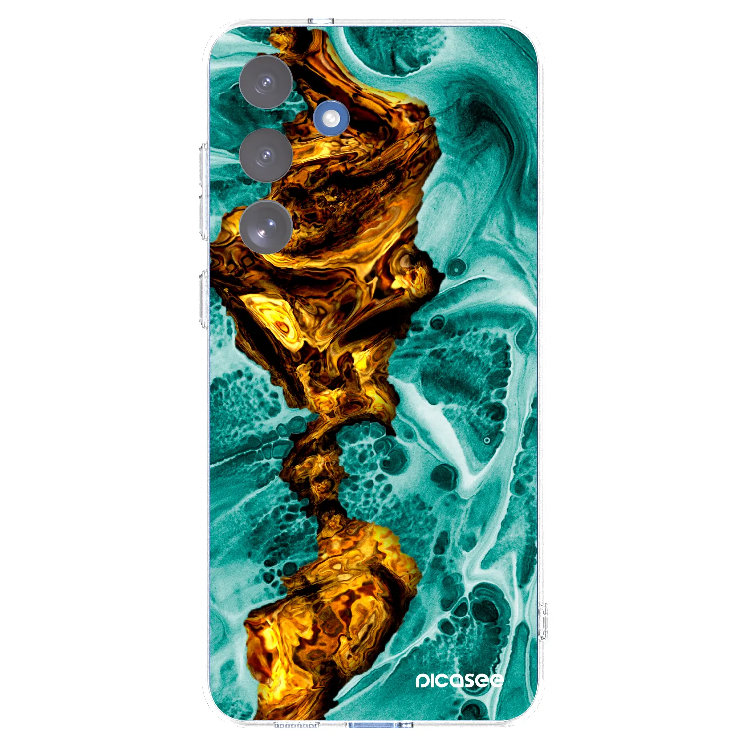 Picasee silikonowe przeźroczyste etui na Samsung Galaxy S25 FE 5G - Goldsky