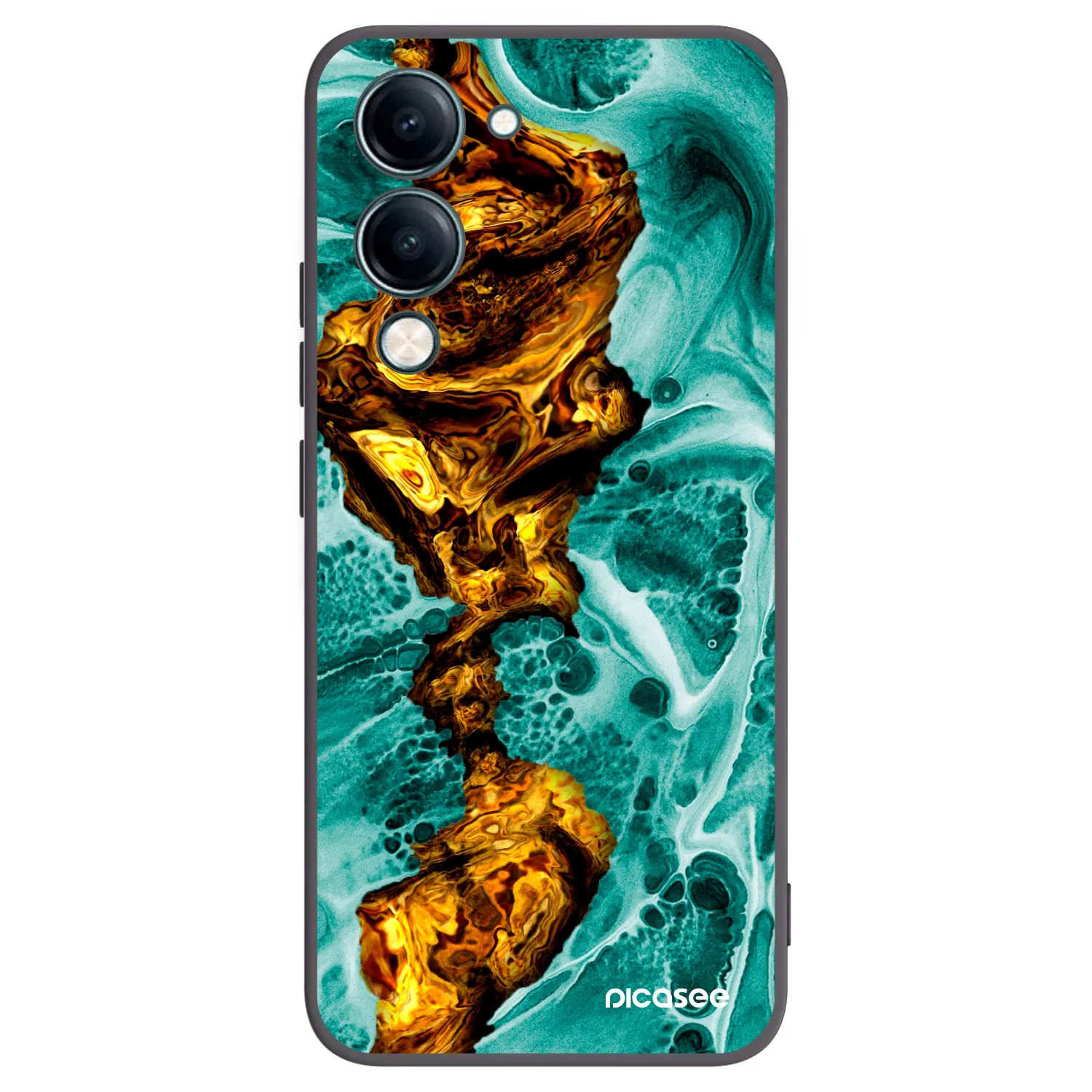 Picasee silikonowe czarne etui na Vivo Y29s 5G - Goldsky