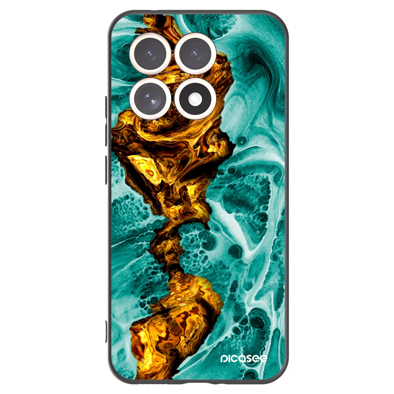 Picasee silikonowe czarne etui na Xiaomi 15T - Goldsky