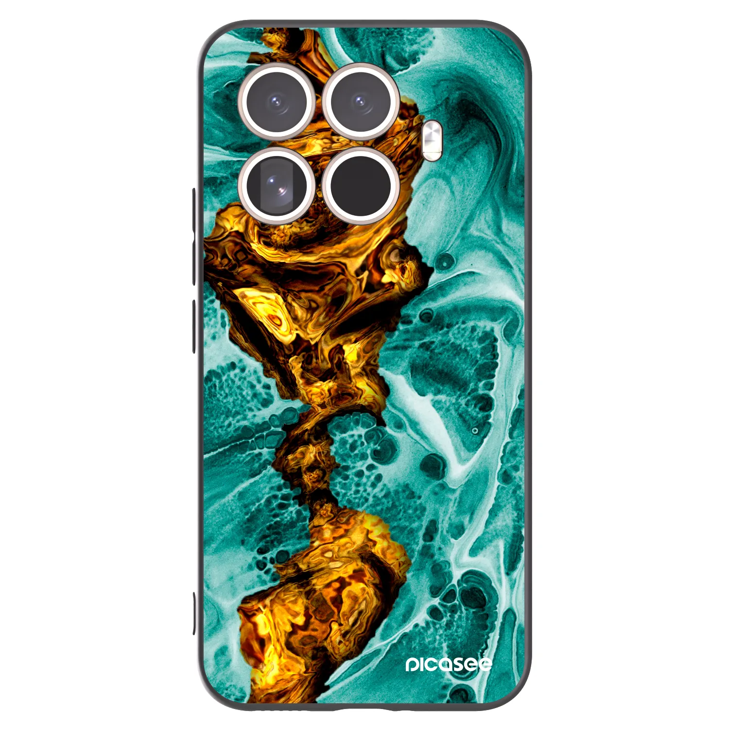 Picasee silikonowe czarne etui na Xiaomi 15T Pro - Goldsky