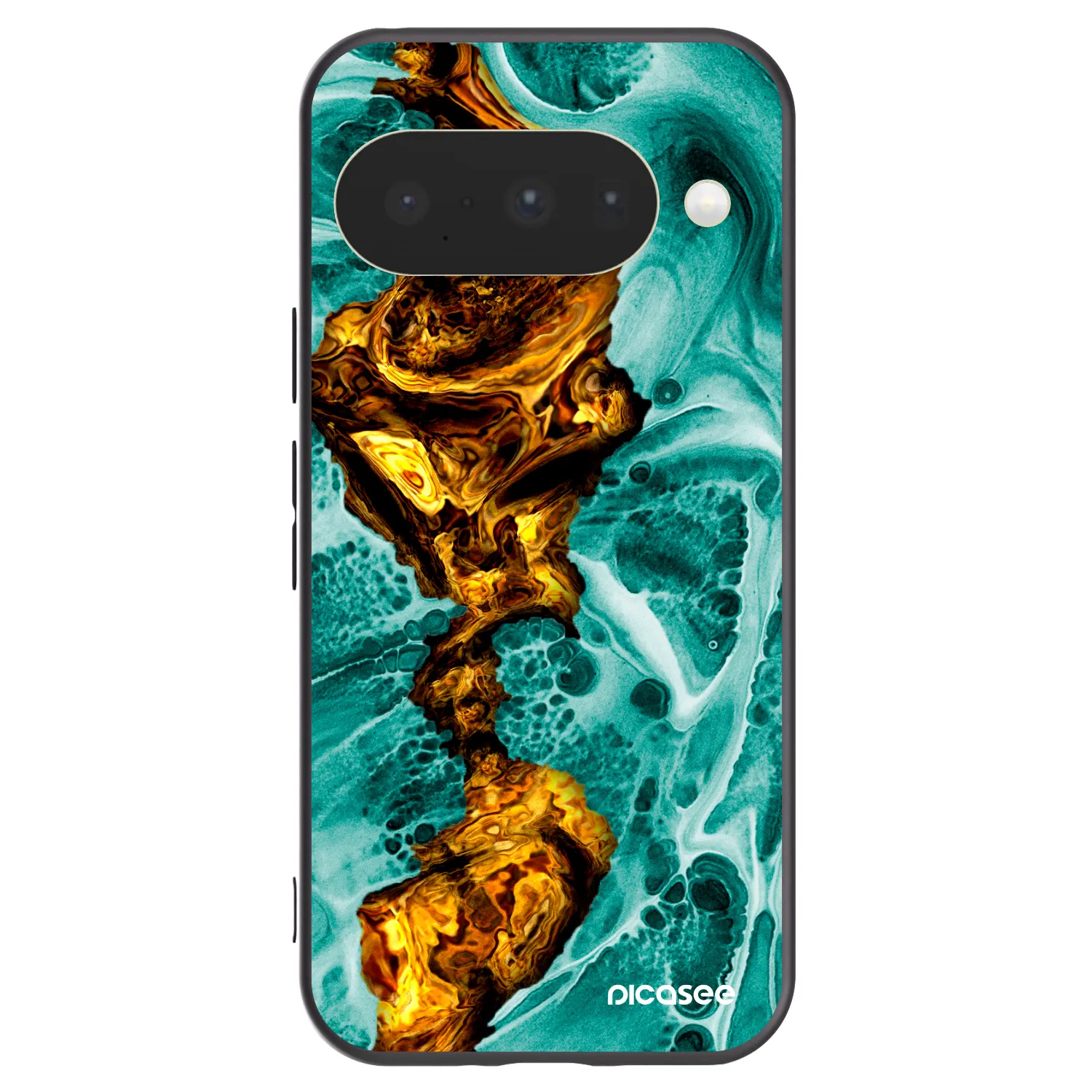 Picasee silikonowe czarne etui na Google Pixel 10 - Goldsky