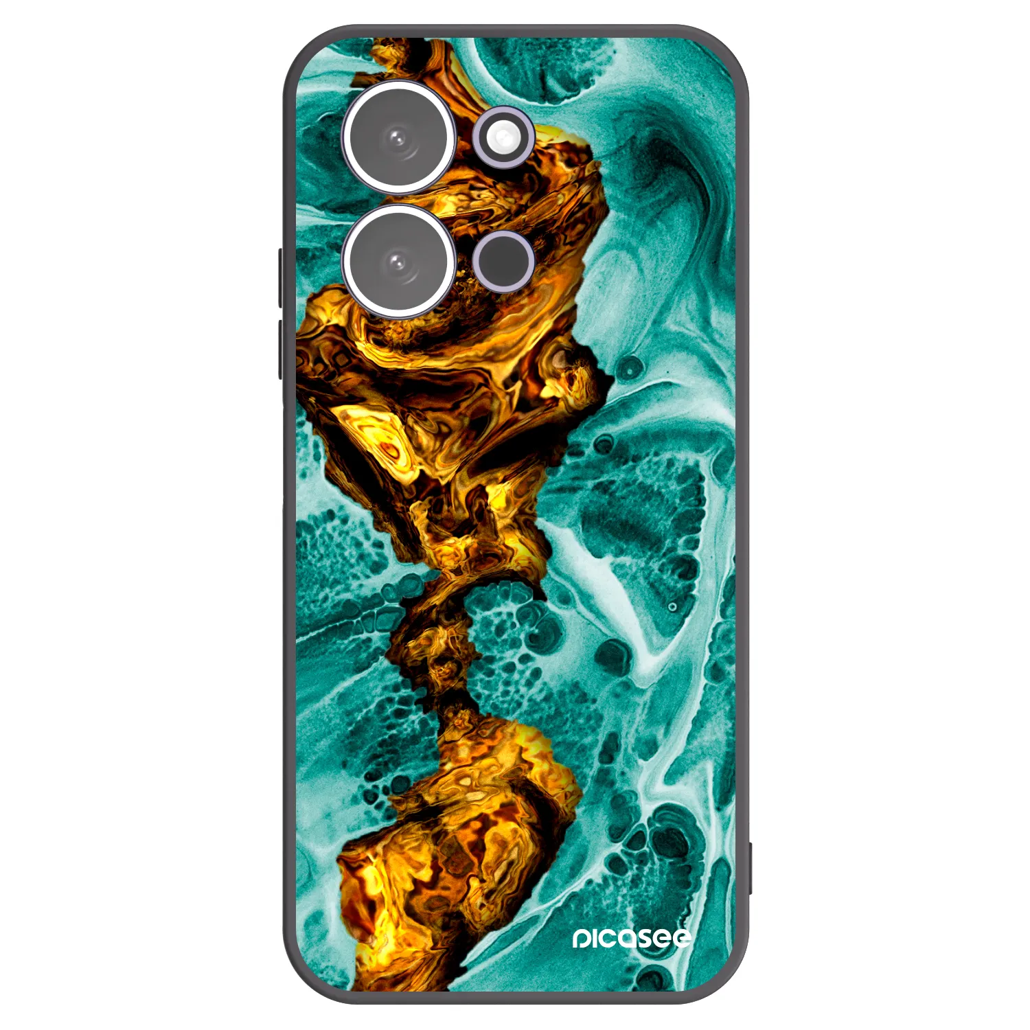 Picasee silikonowe czarne etui na Xiaomi Redmi 15C 5G - Goldsky