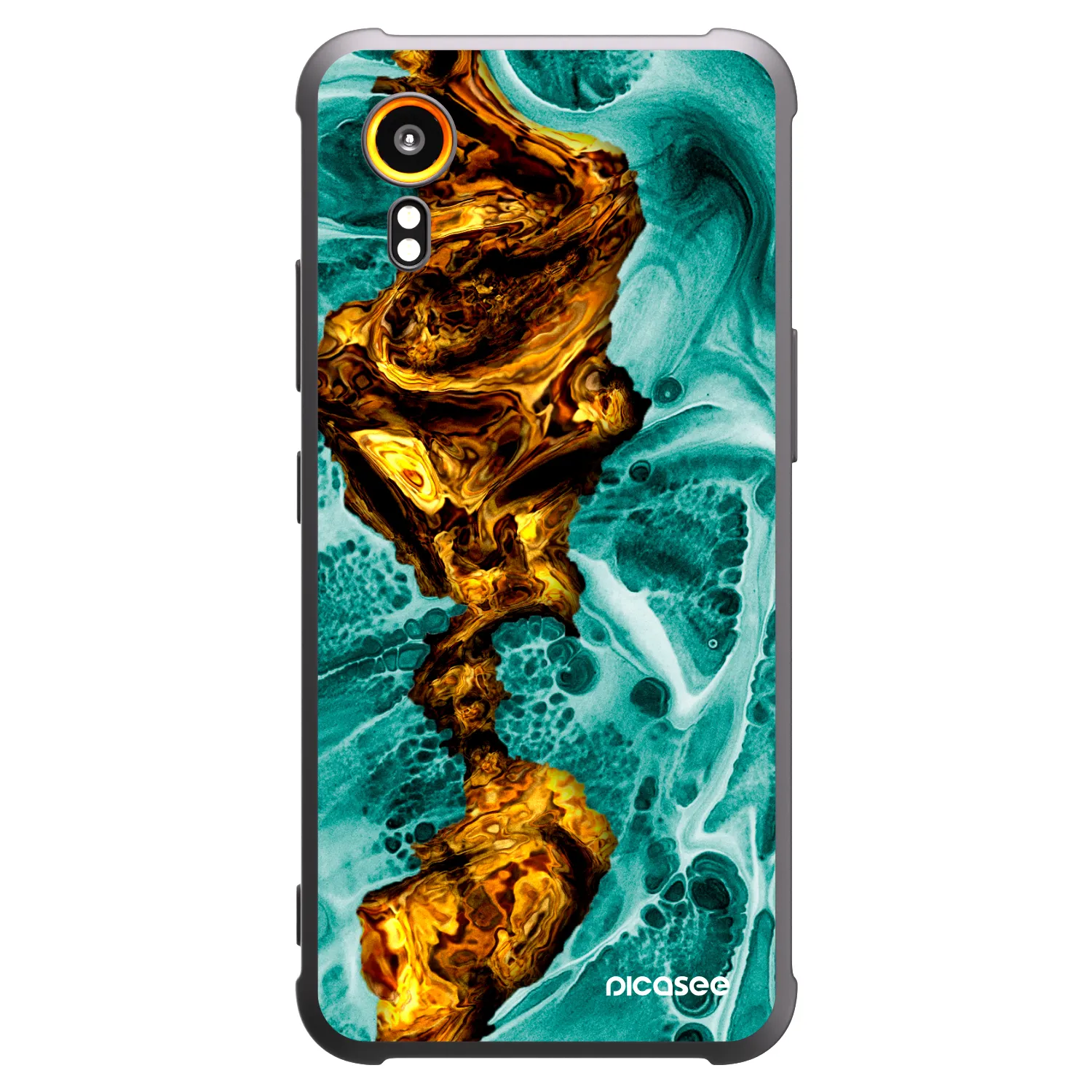 Picasee silikonowe czarne etui na Samsung Galaxy Xcover 7 - Goldsky