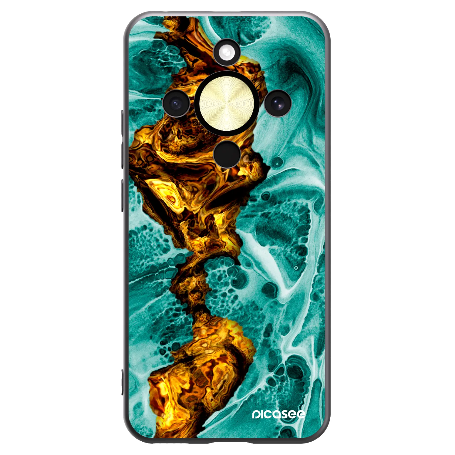 Picasee silikonowe czarne etui na Honor Magic8 Lite 5G - Goldsky