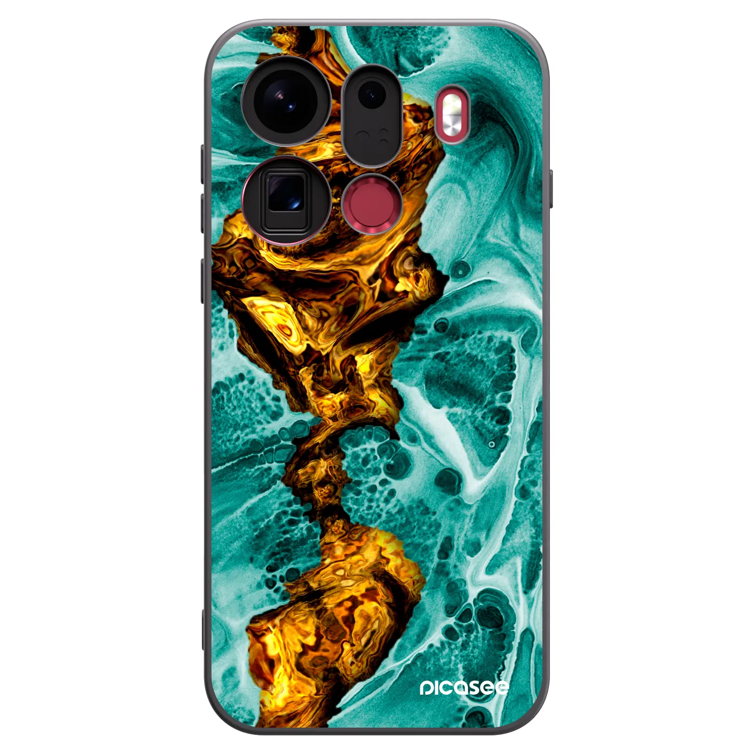 Picasee silikonowe czarne etui na OPPO Find X9 Pro - Goldsky