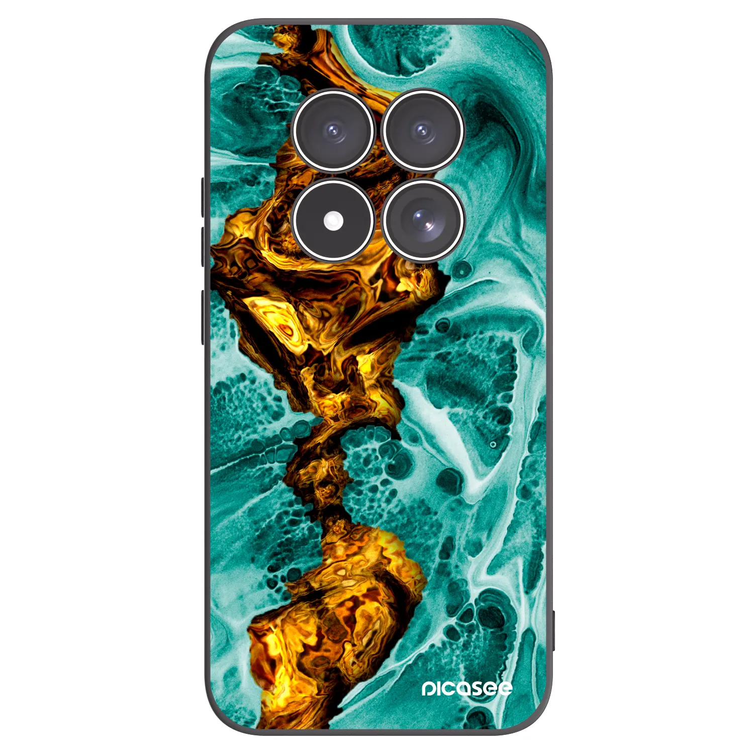 Picasee silikonowe czarne etui na Xiaomi Redmi Note 15 Pro 5G - Goldsky