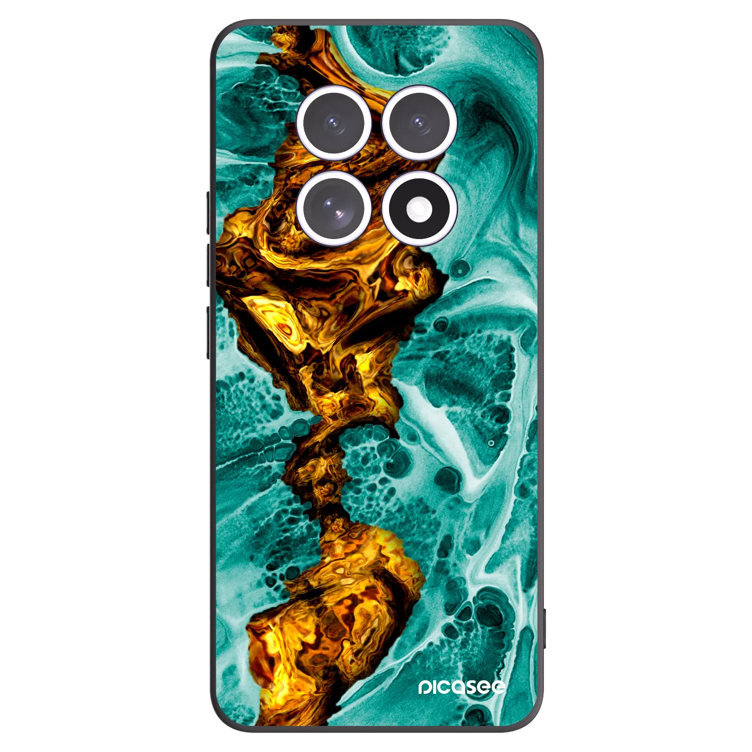 Picasee silikonowe czarne etui na Xiaomi Redmi Note 15 5G - Goldsky