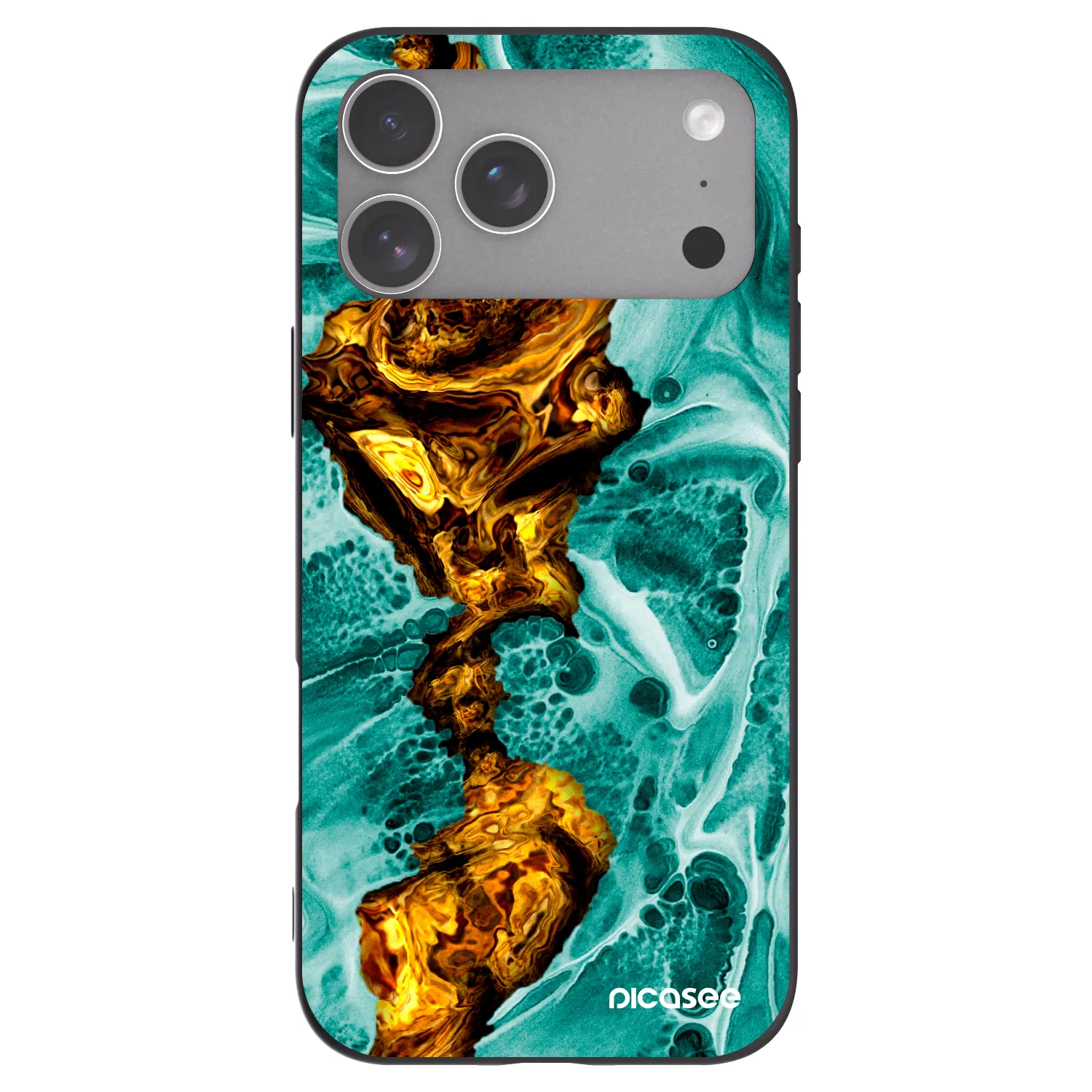 Picasee silikonowe czarne etui na Apple iPhone 18 Pro Max - Goldsky