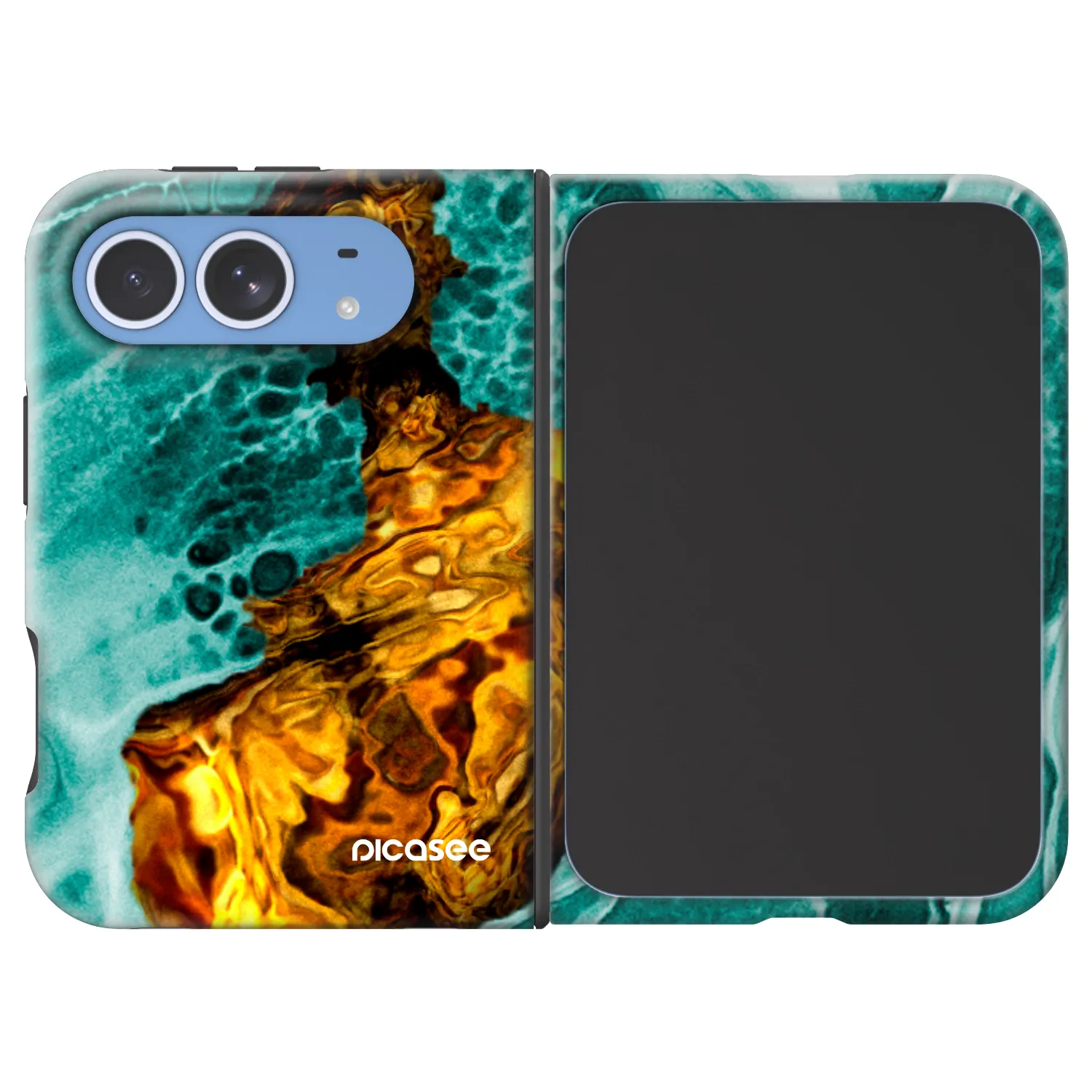 Picasee Fashion Case MagSafe na Apple iPhone Duo - Goldsky