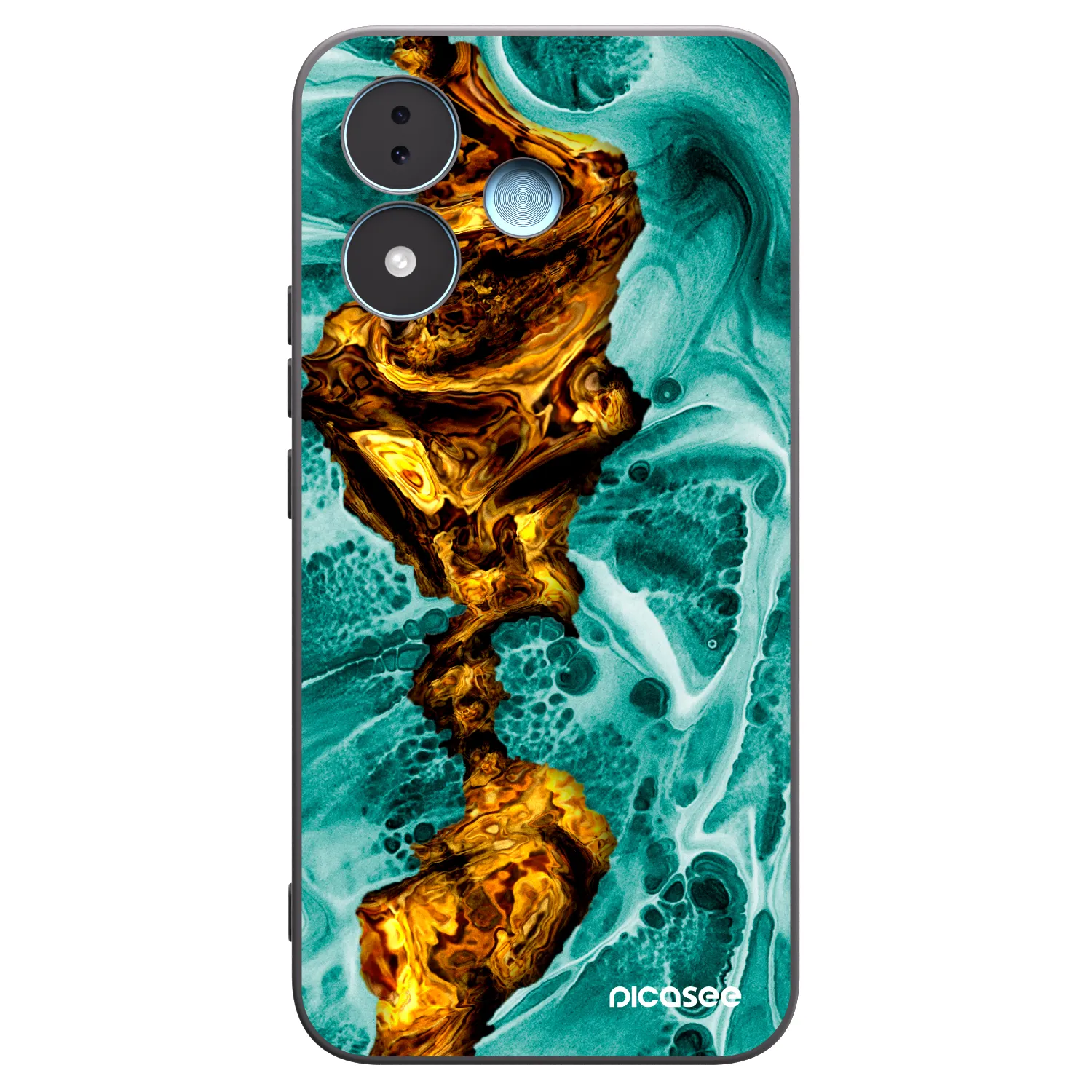 Picasee silikonowe czarne etui na Xiaomi Redmi Note 17 5G - Goldsky