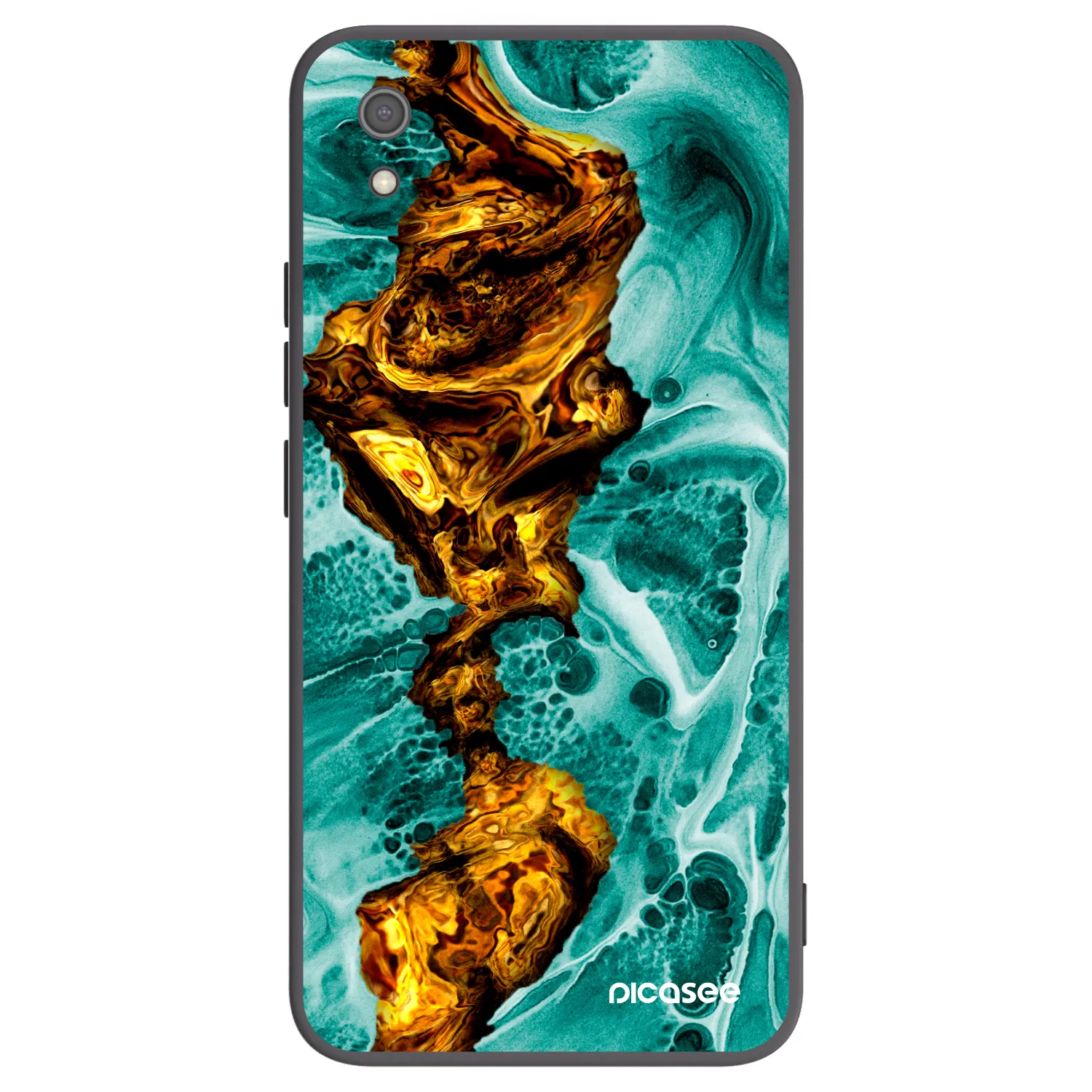 Picasee silikonowe czarne etui na Xiaomi Redmi 7A - Goldsky