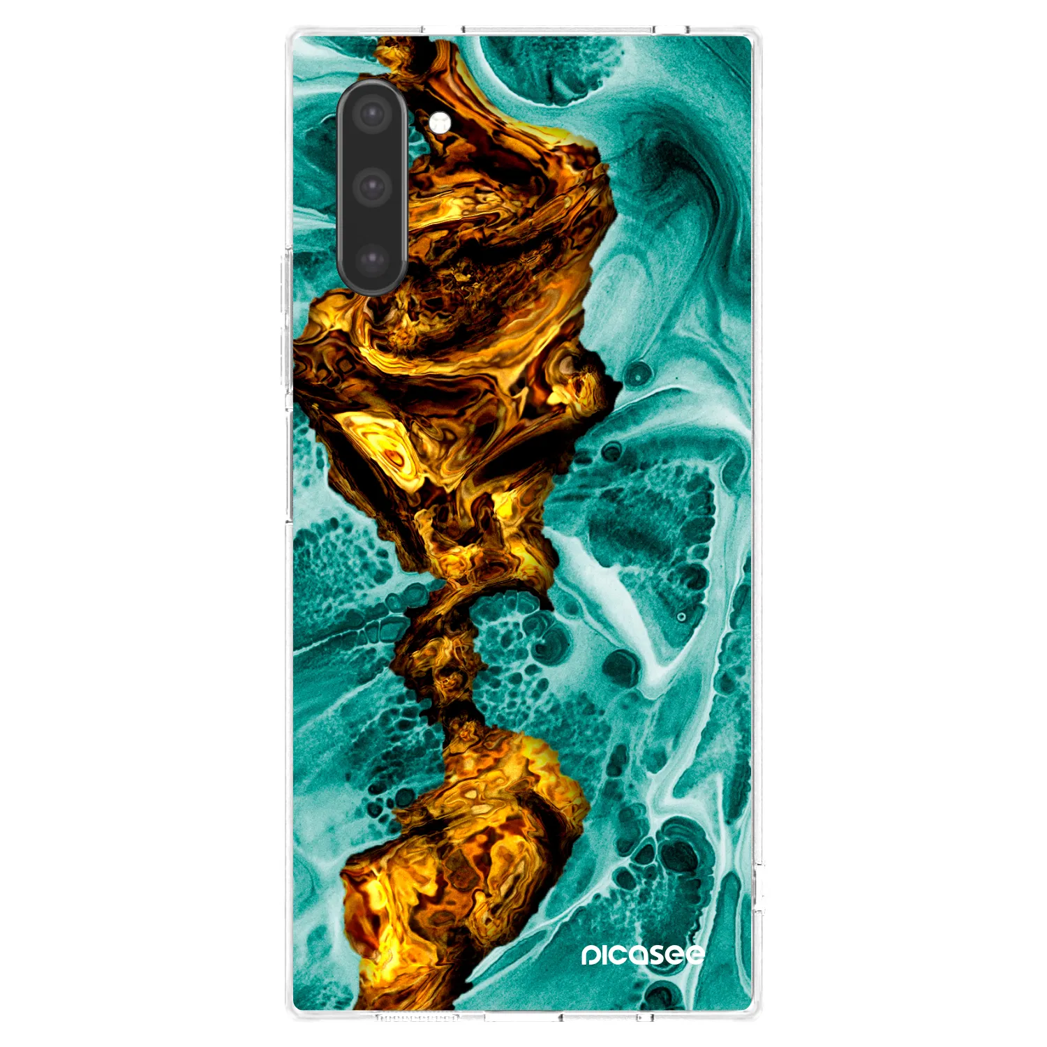 Picasee silikonowe przeźroczyste etui na Samsung Galaxy Note 10 N970F - Goldsky