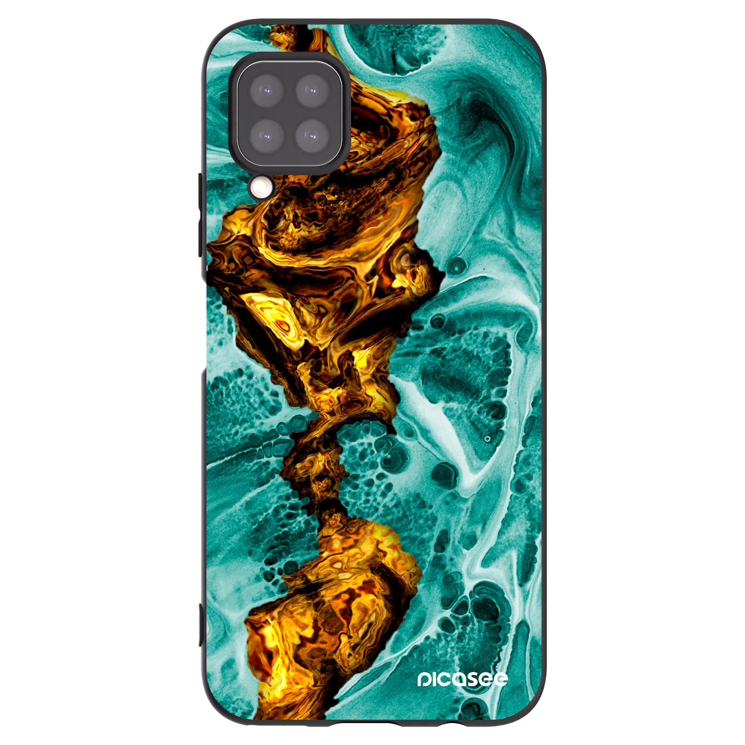Picasee silikonowe czarne etui na Huawei P40 Lite - Goldsky