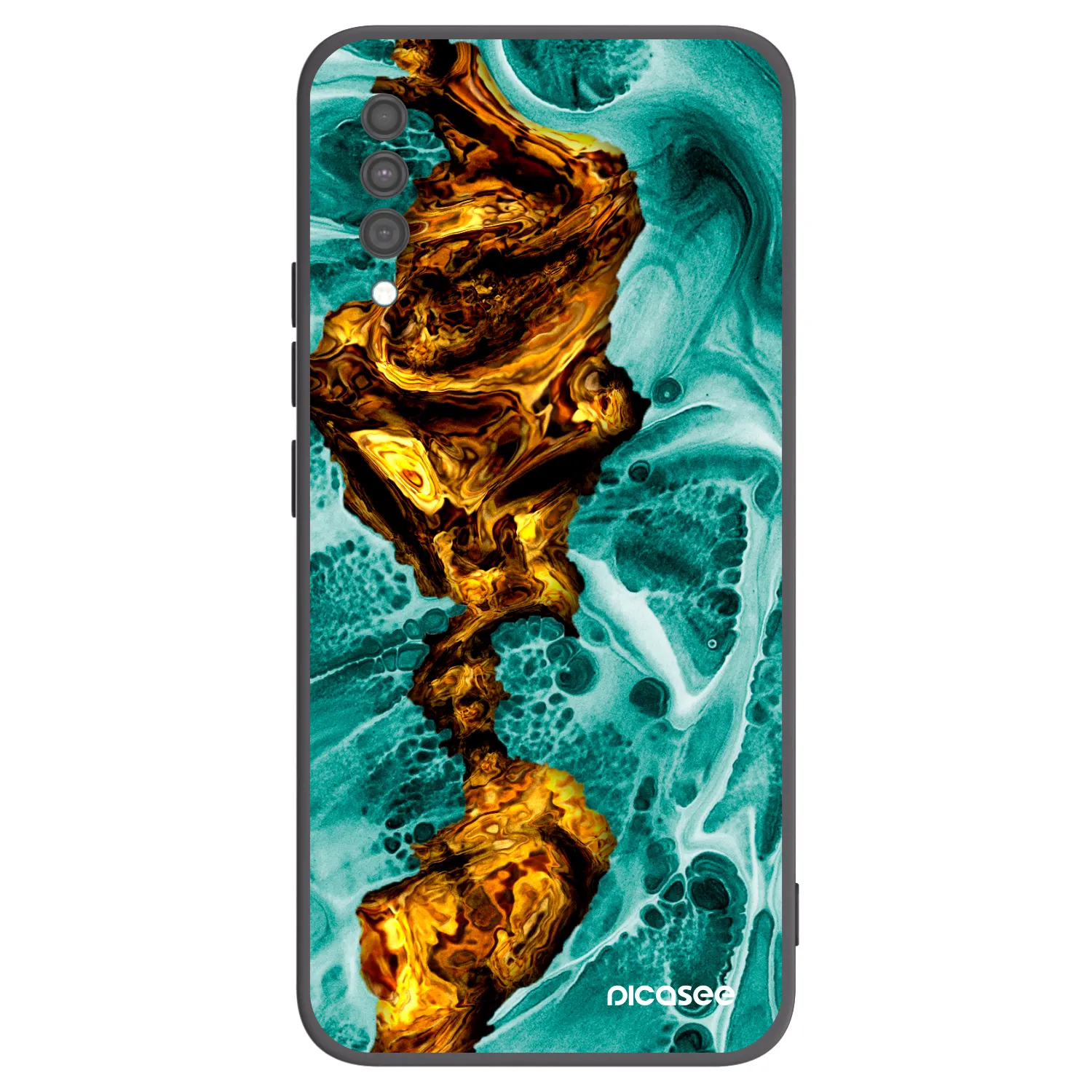 Picasee silikonowe czarne etui na Samsung Galaxy A30s A307F - Goldsky