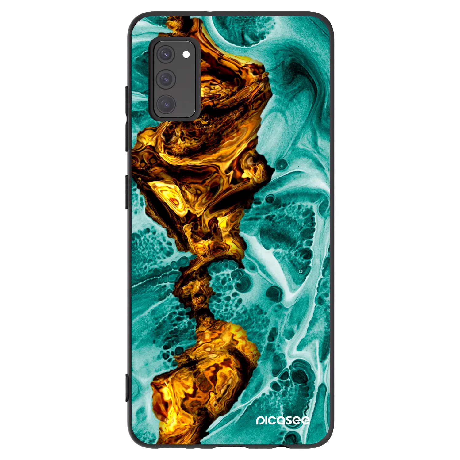 Picasee silikonowe czarne etui na Samsung Galaxy A41 A415F - Goldsky
