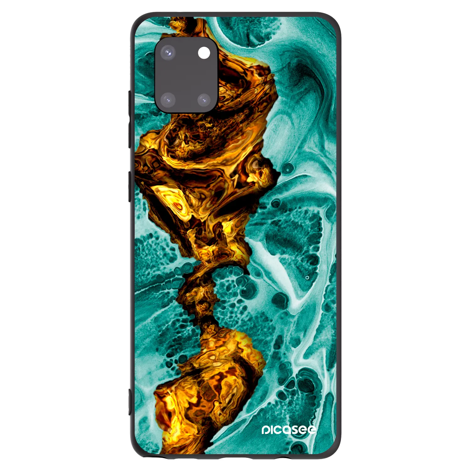 Picasee silikonowe czarne etui na Samsung Galaxy Note 10 Lite N770F - Goldsky