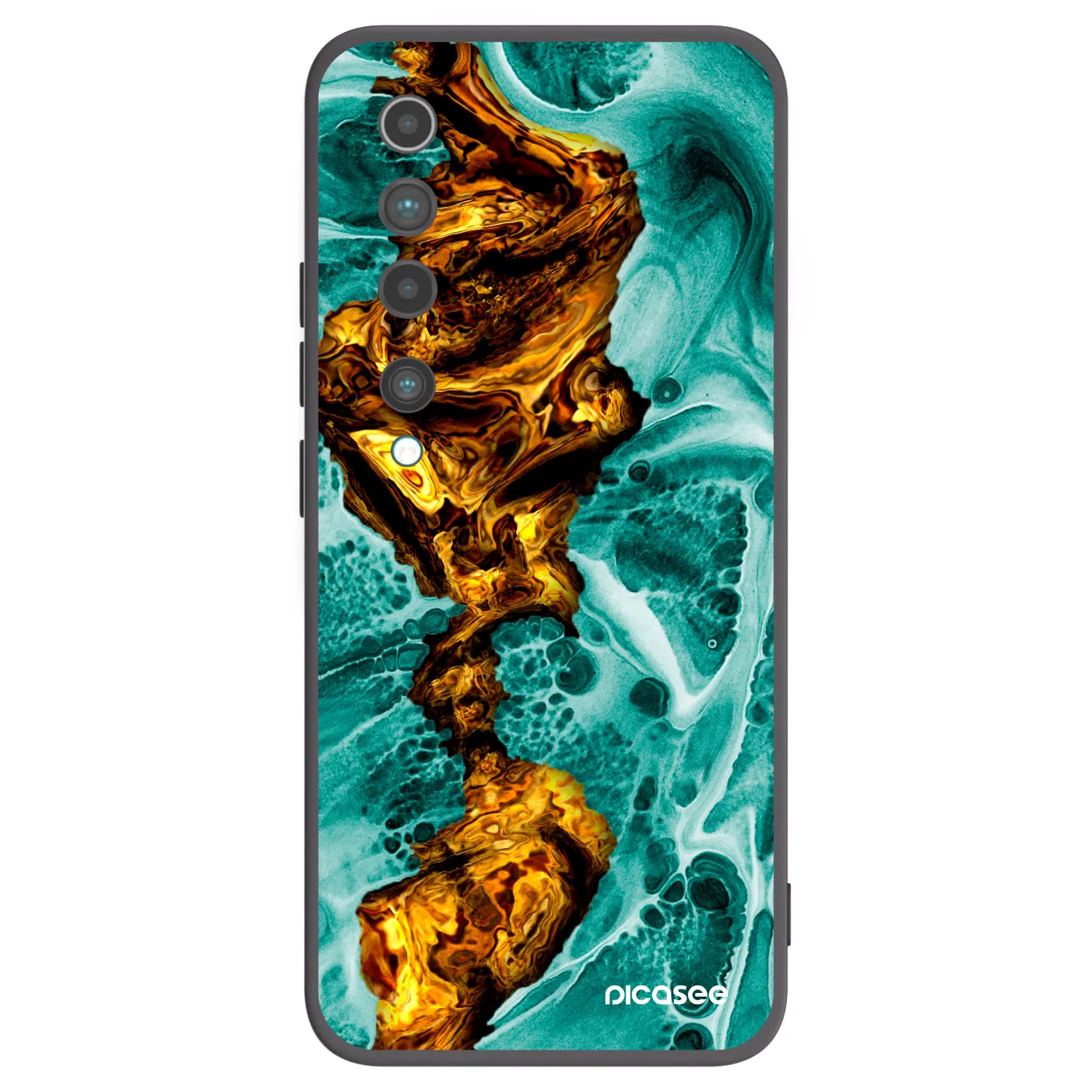 Picasee silikonowe czarne etui na Xiaomi Mi 10 - Goldsky