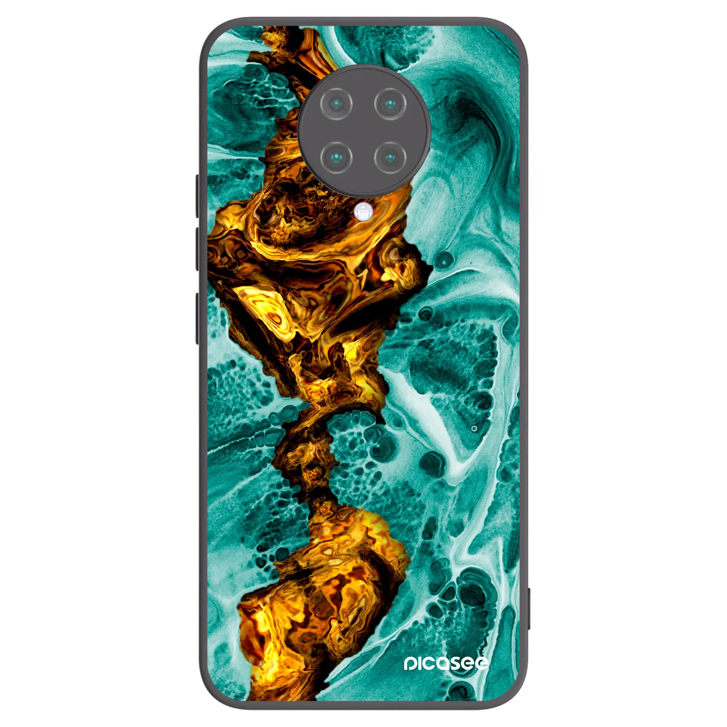 Picasee silikonowe czarne etui na Xiaomi Poco F2 Pro - Goldsky