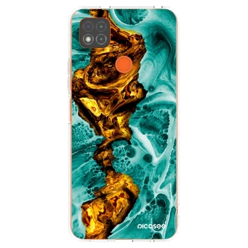 Picasee silikonowe przeźroczyste etui na Xiaomi Redmi 9C - Goldsky